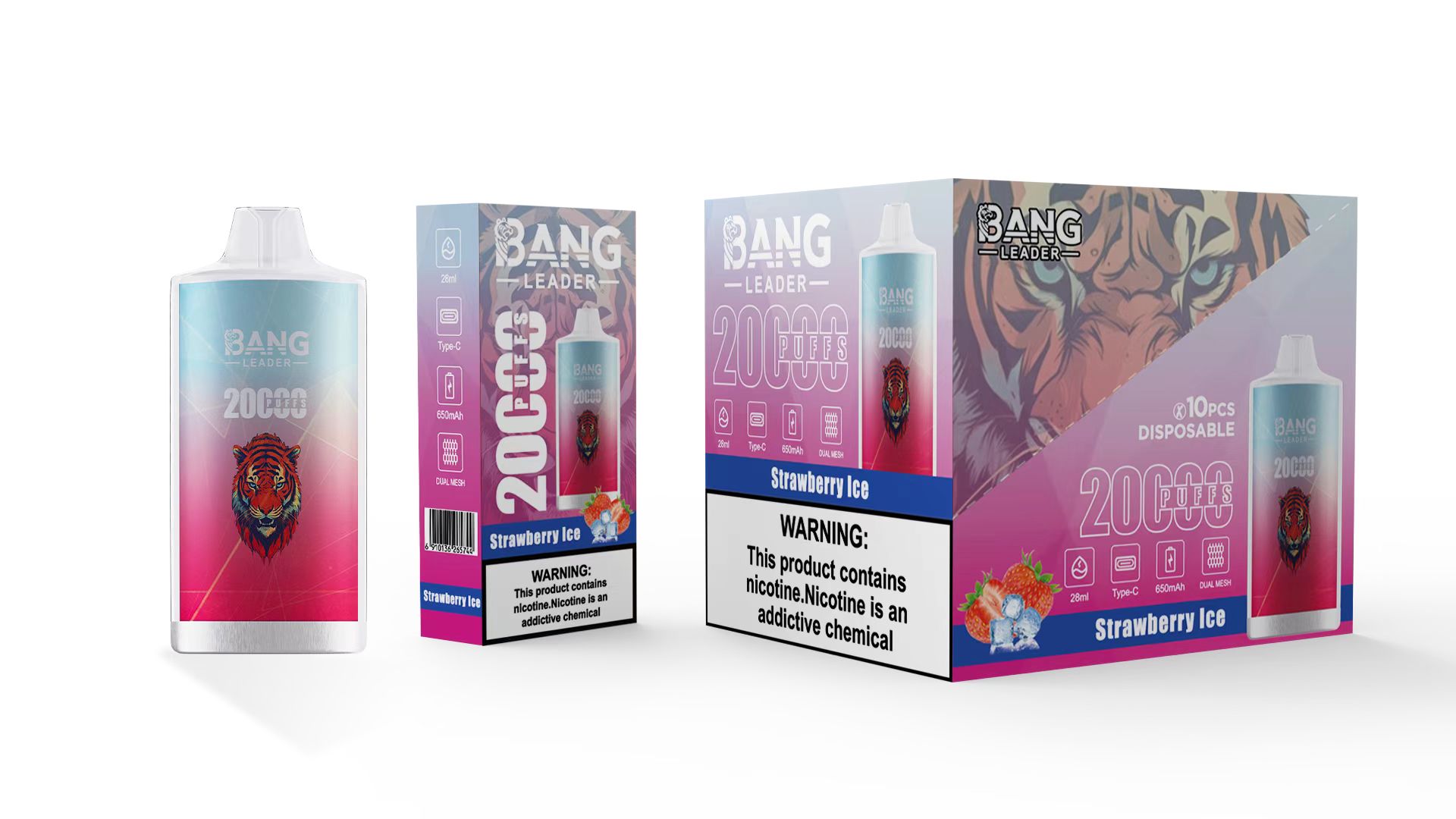 Bang Leader 20K Puffs 2-in-1 Prefilled Vape | Dual Flavor, Rechargeable