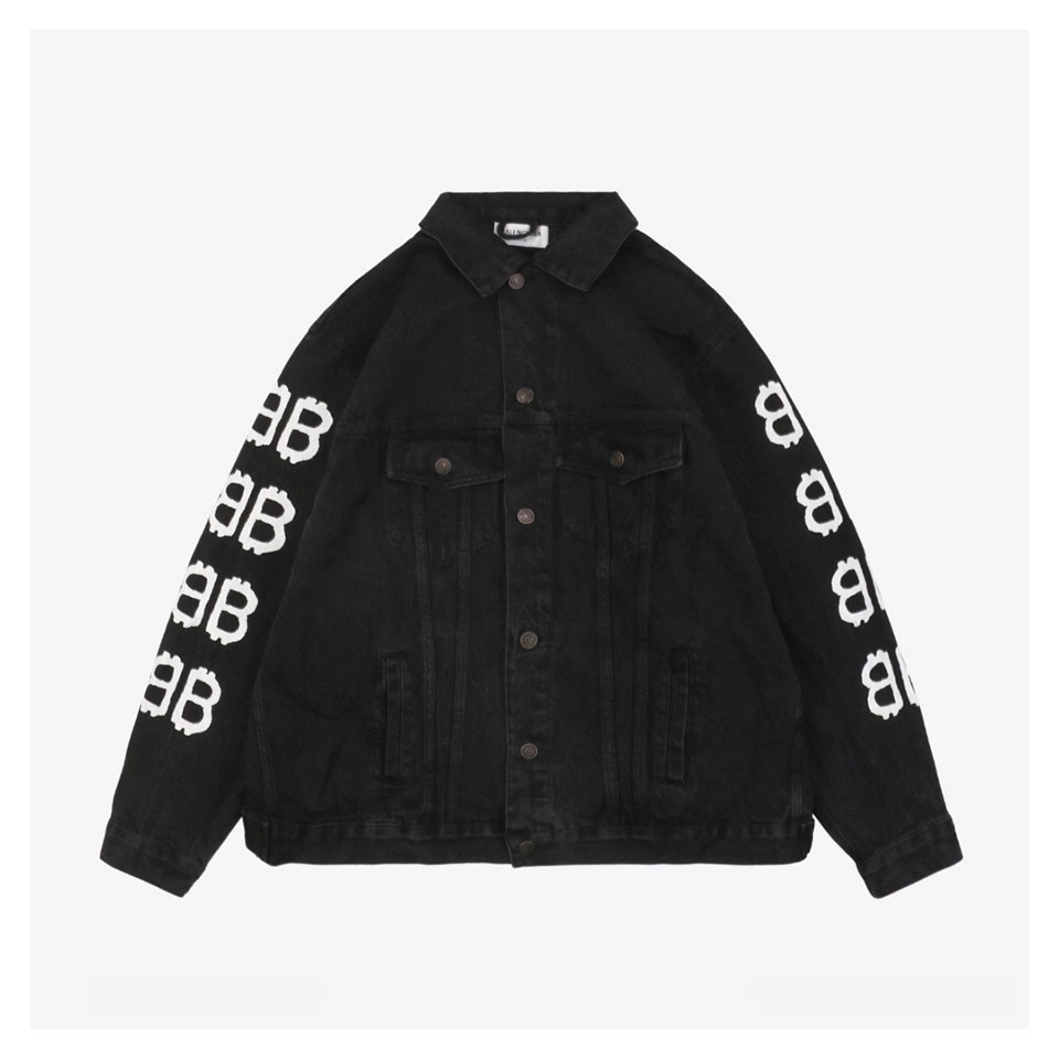 Blcg Graffiti Double-B Logo Denim Jacket (Blue/Black)