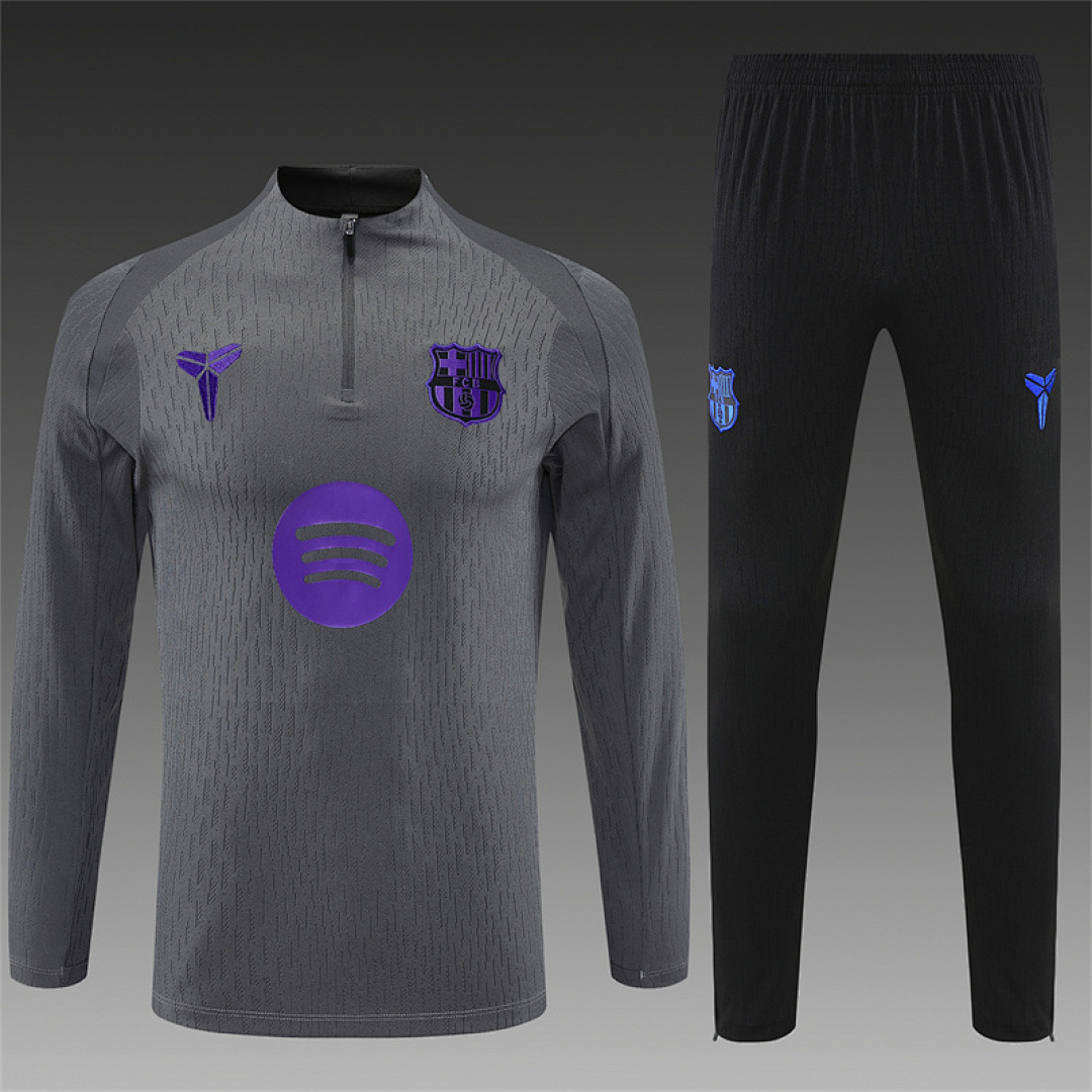 Kids Barcelona Training Kit (Sweatshirt+Pants) Gray 2025/26