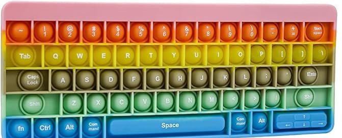 Push Toy Pop Bubble Fidget Sensory Toys Push It Pop Fidget Toys Candy Keyboard Shape