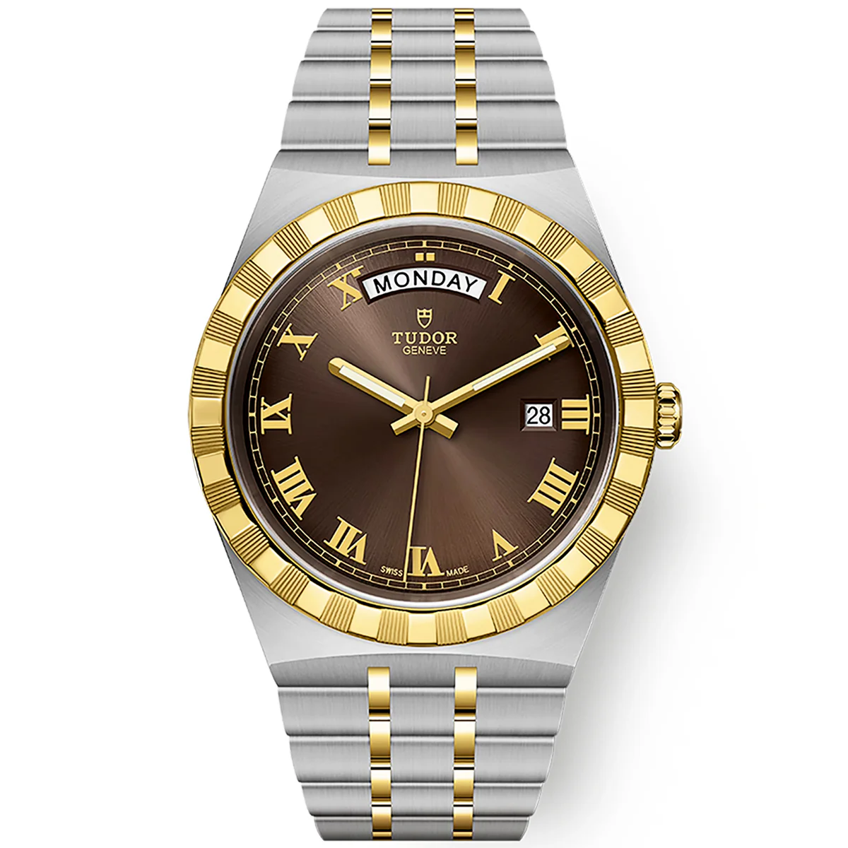[2026 Mirror Grade]TUDOR Royal Date/Day 41mm S&G Brown Roman Dial Automatic Watch M28603-0007