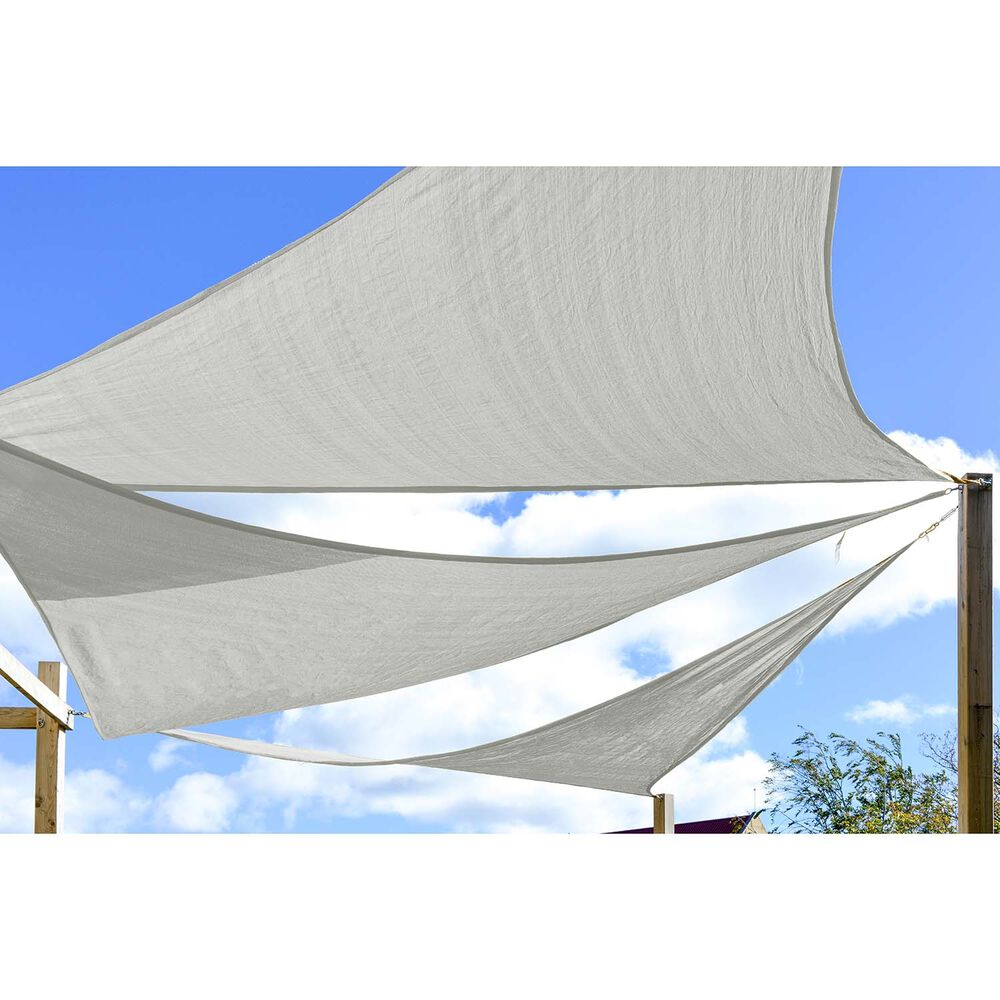 DECOTEAM Żagiel ogrodowy przeciwsłoneczny DecoTeam Optima, trójkąt, 3 x 4 x 5 m, biały