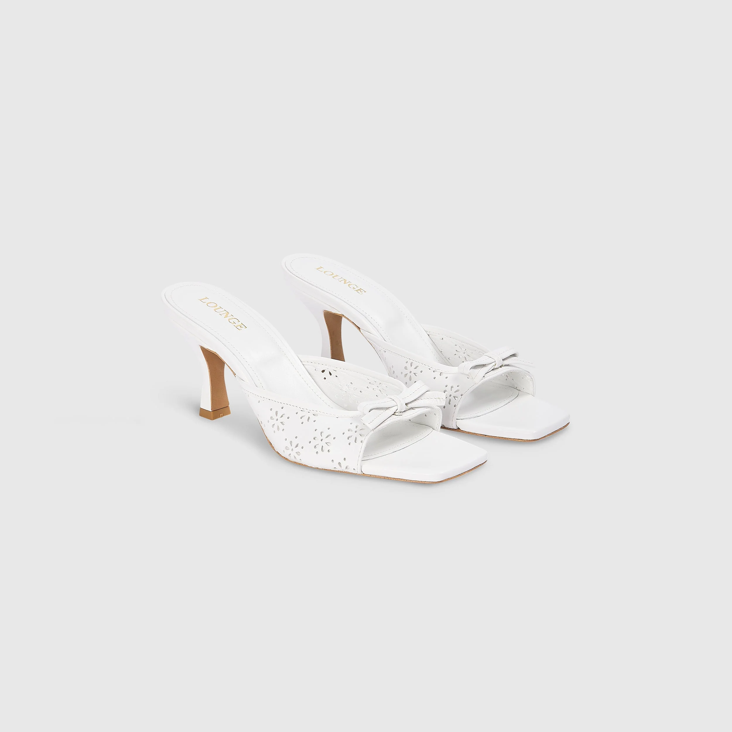 Capri Kitten Heels - White