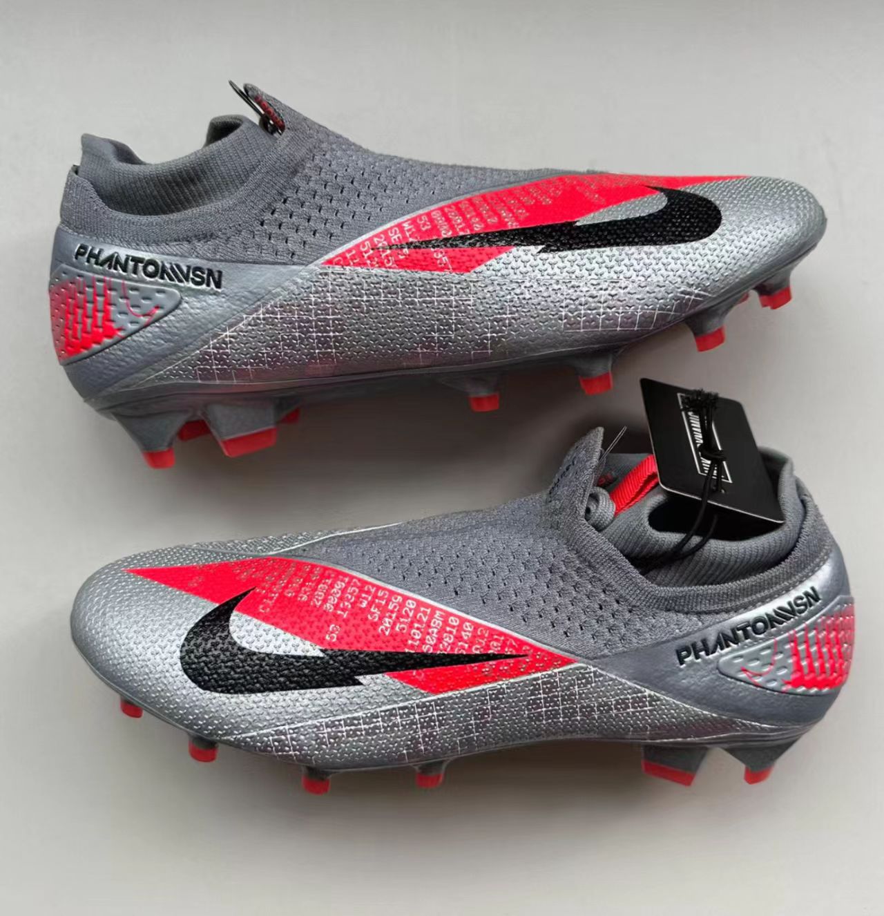 Nike Phantom GX Elite AG "Metallic Silver / Bright Crimson / Black"