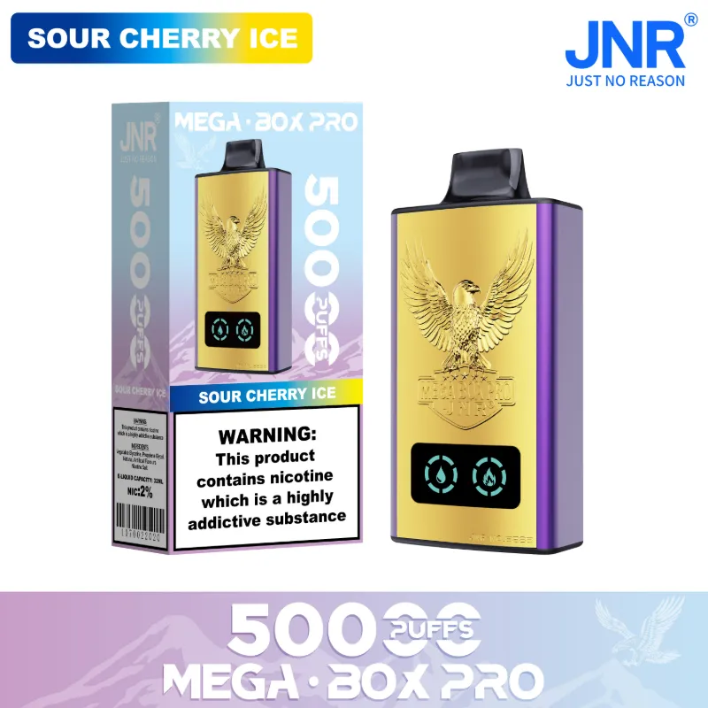 JNR - Mega Box Pro - 50K Puffs - Disposable Vape - Sour Cherry Ice