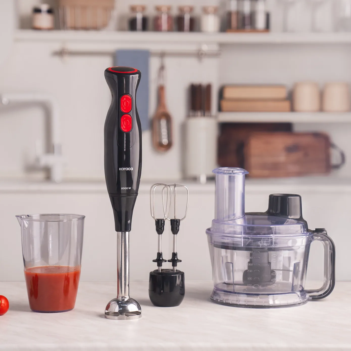 Robot multifonctions Karaca Pro-Multimax 6 in 1, noir, 2000W