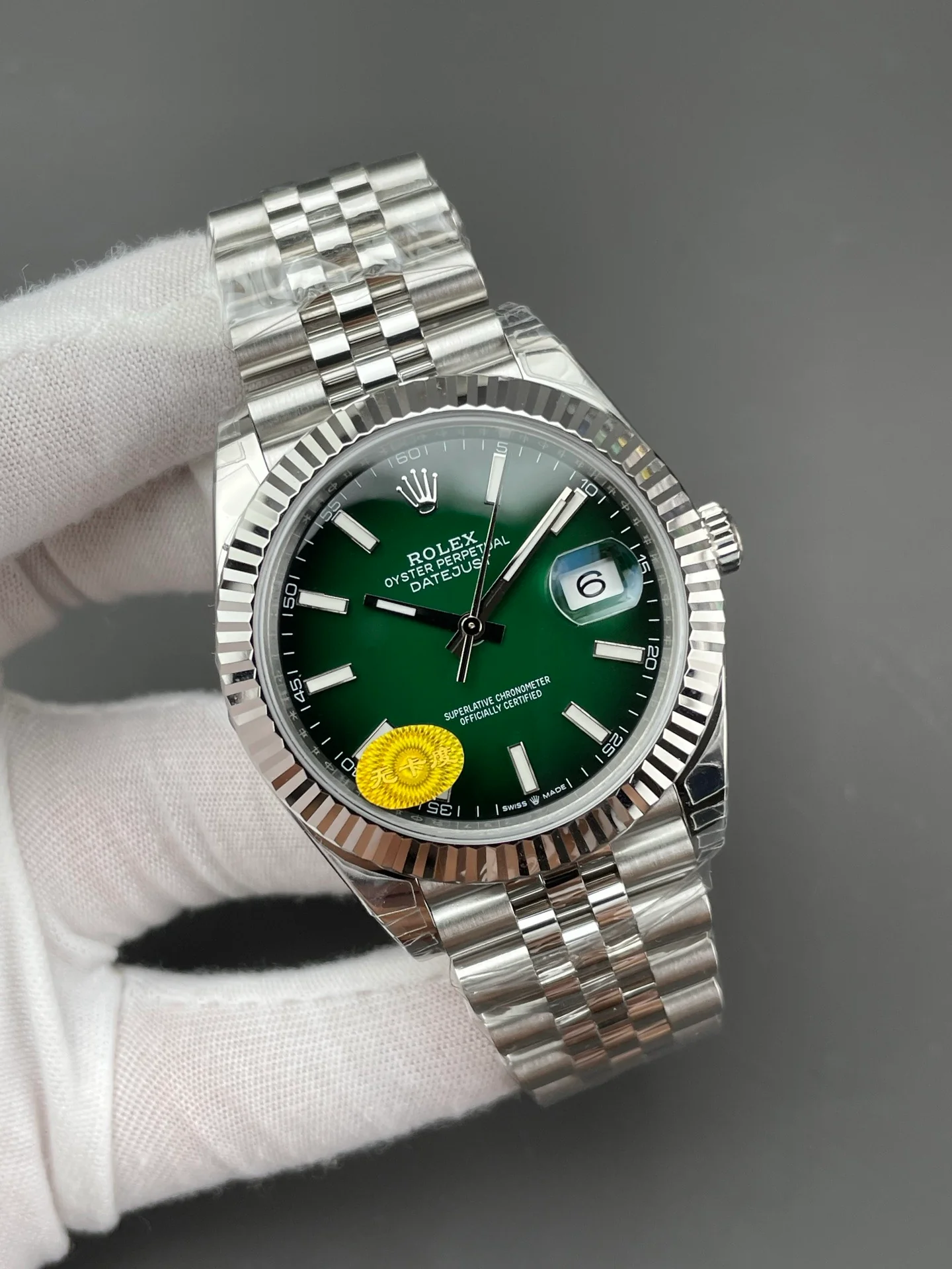 Smoky Green Datejust, Enamel Gradient Green Dial