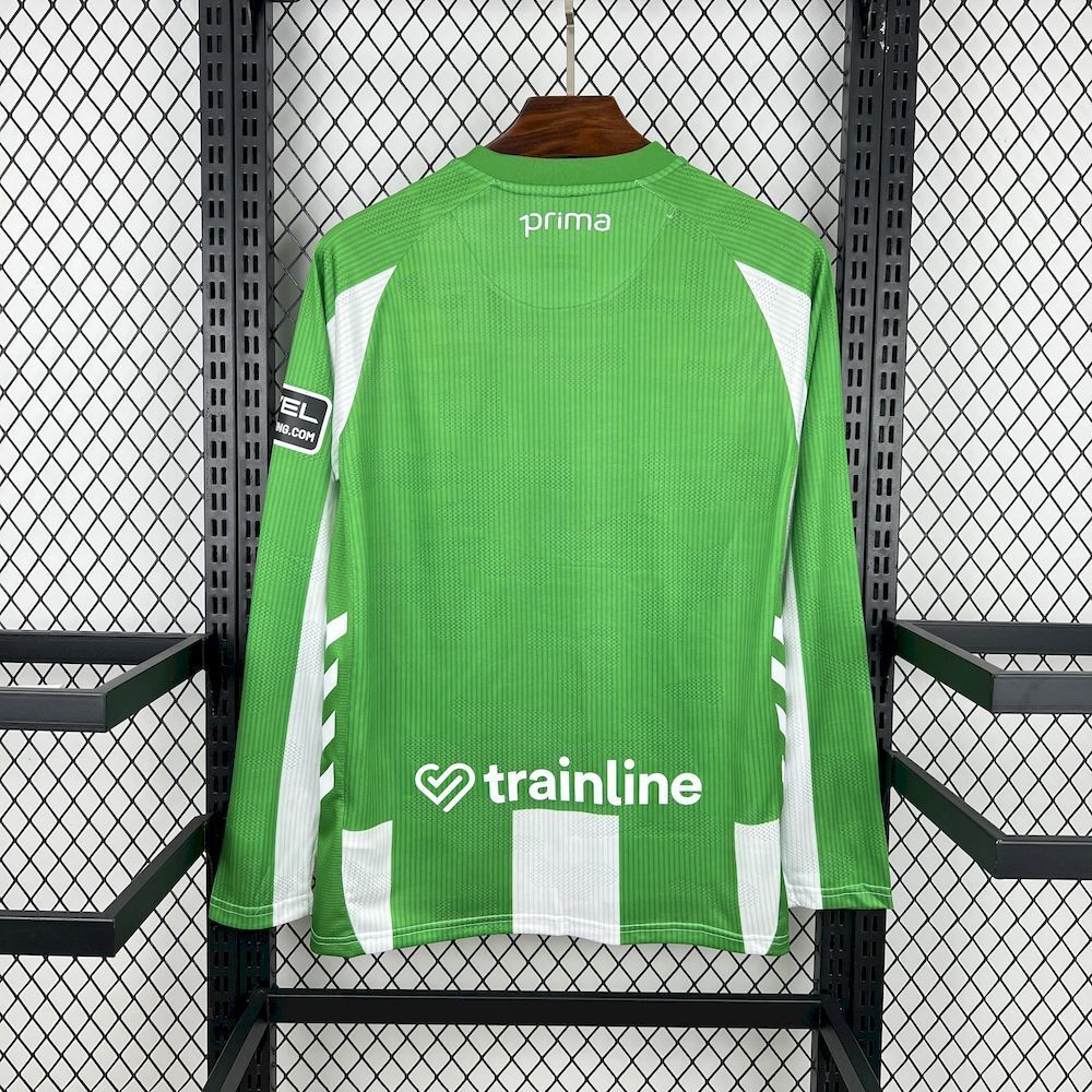 Real Betis Home Long Sleeve Custom Soccer Jersey 2025/26
