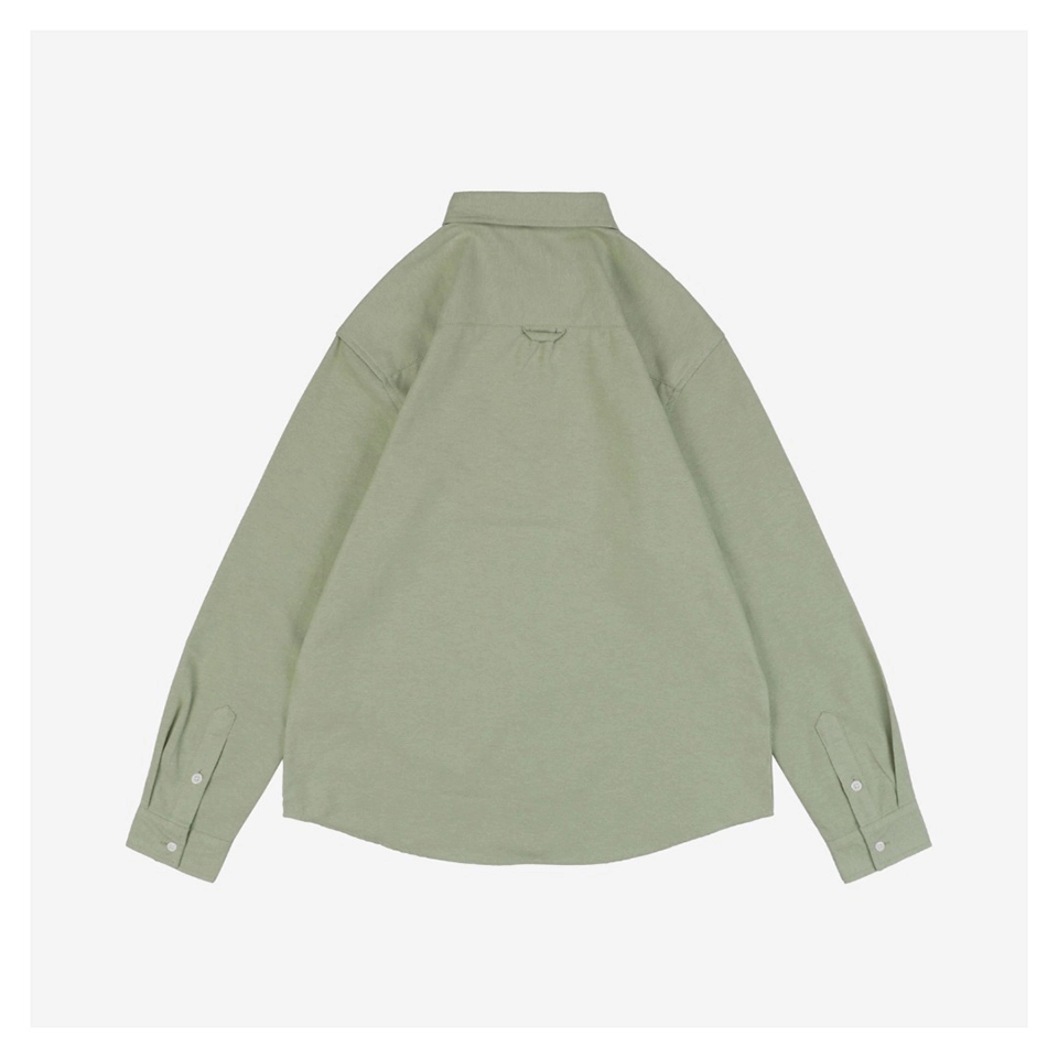 Ami Heart Logo Embroidered Shirt (Green/Purple/White)