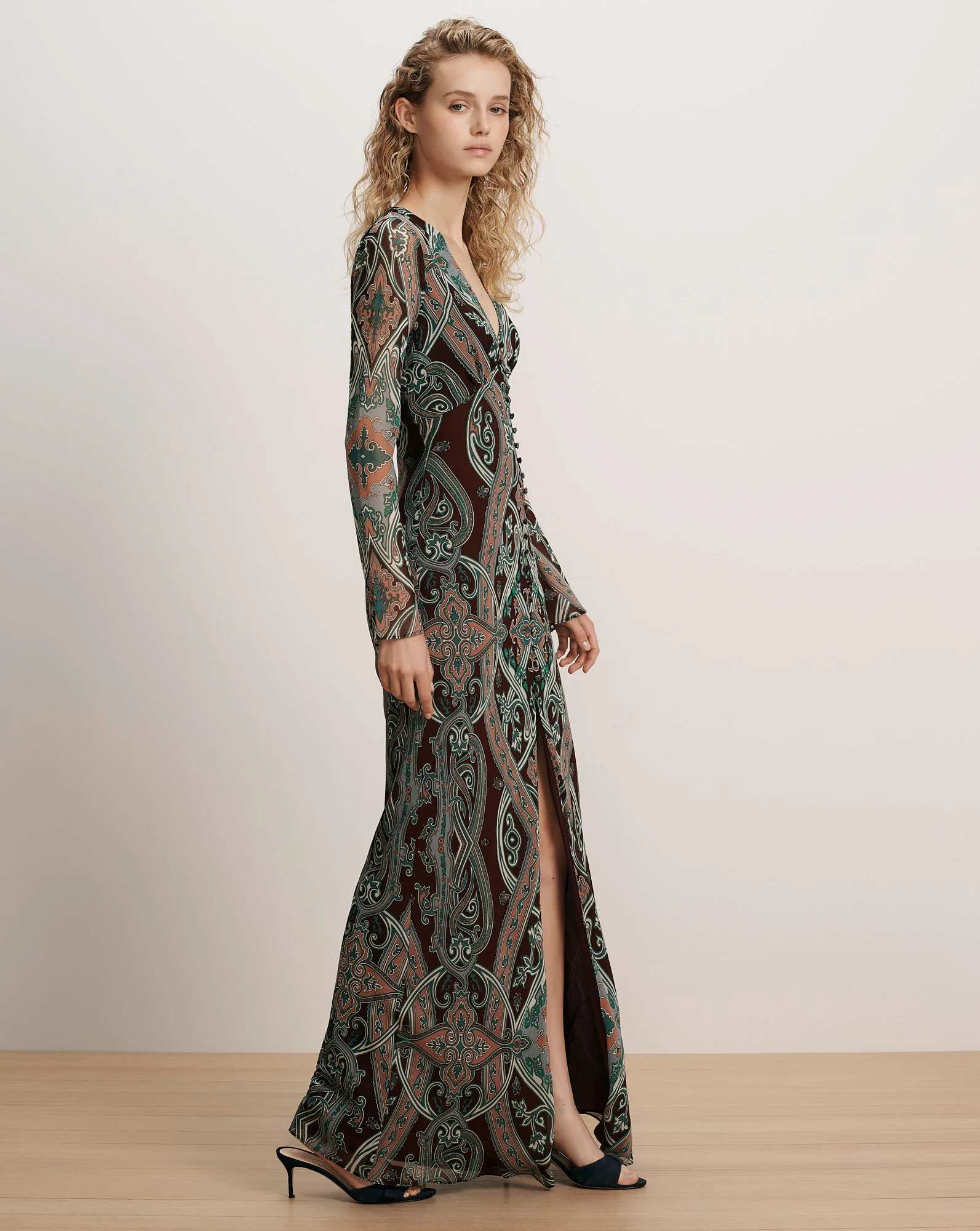 Daciana Silk Maxi Dress