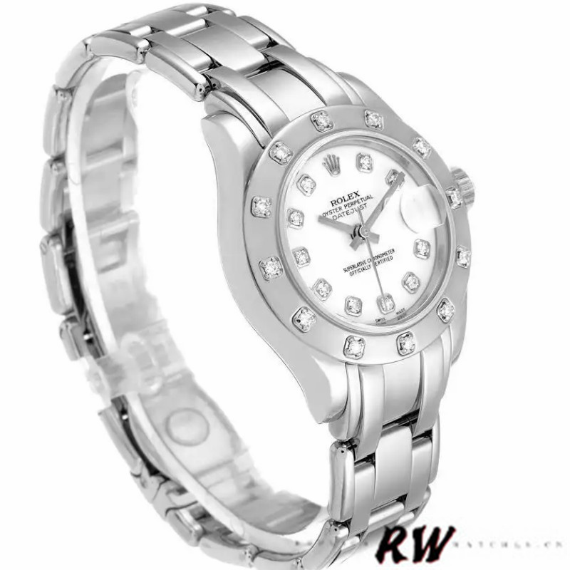 [2026 Mirror Grade]Rolex Masterpiece Pearlmaster 80319 White Roman Dial 29MM Lady Replica Watch