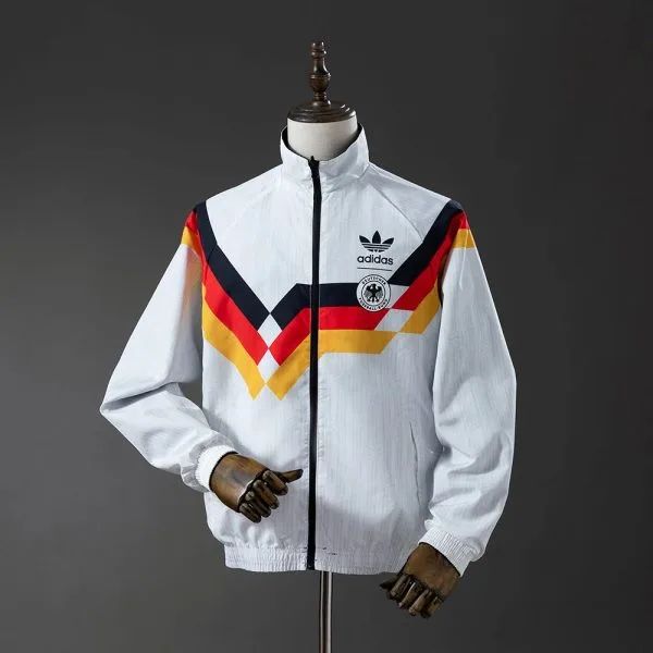 Germany Retro Reversible Double-Sides Windbreaker Jacket White&Black 1990