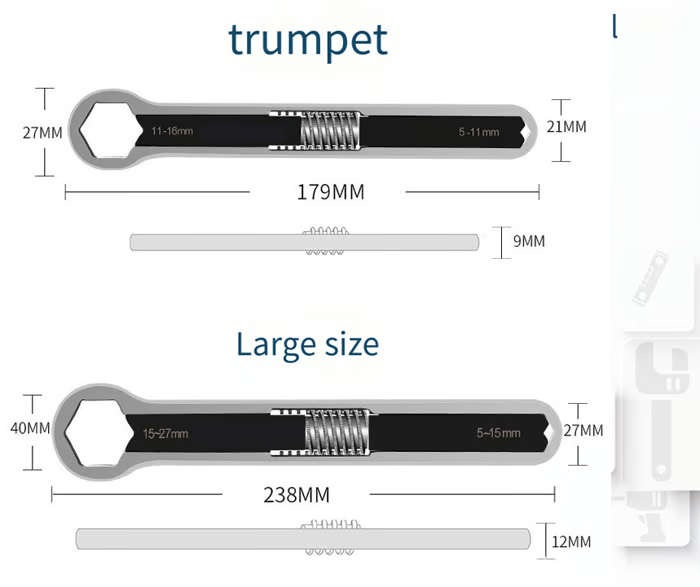 23 in 1 multifunctional wrench swivel adjustable plum wrench🛠