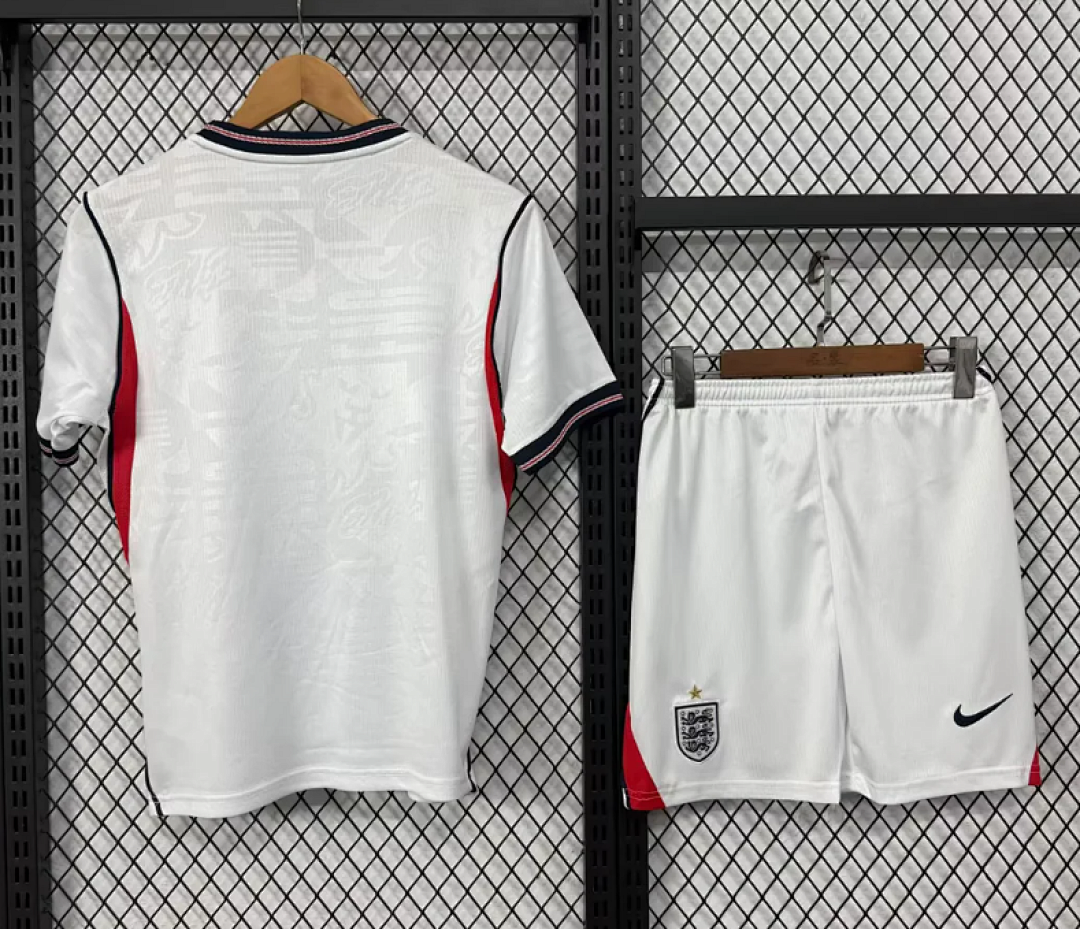 World Cup 2026 England Home Kit For Kids Soccer Jersey+Shorts