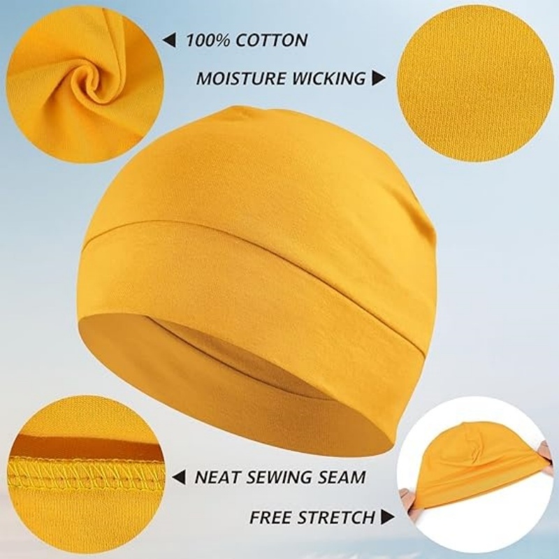 Headshion Cotton Skull Caps for Men Women