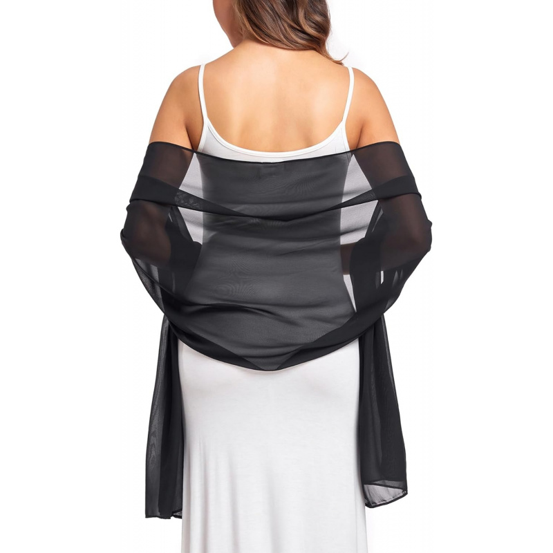 Soft Chiffon Scarves, Shawls and Wraps for Evening