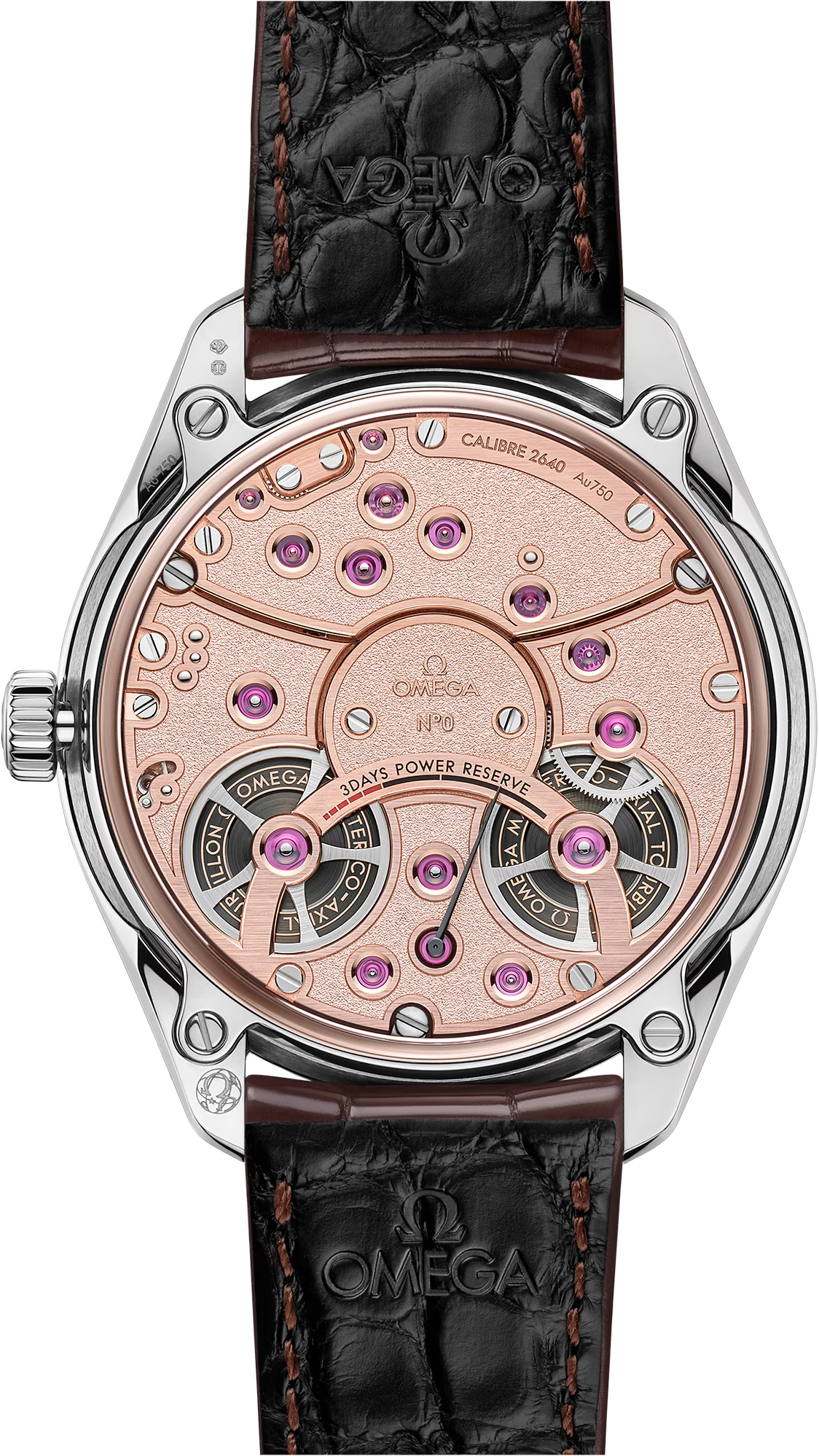[2026 Mirror Grade]2025 Omega de Ville Toubillon Canoups Gold on Strap