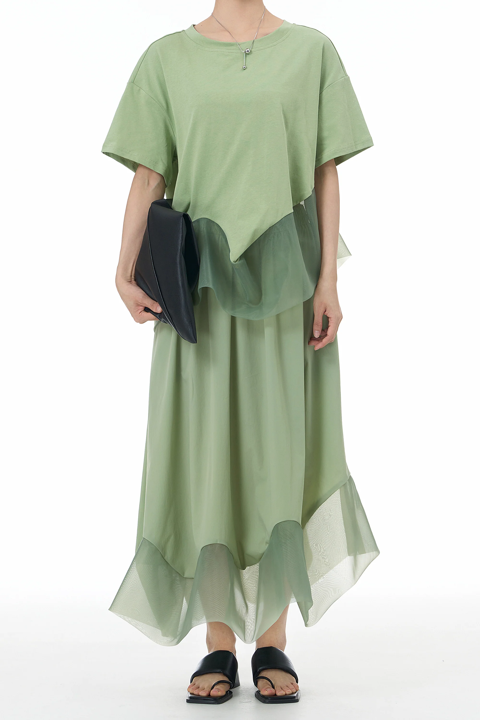 Dramatic Sheen Sage Green Co-ord Set