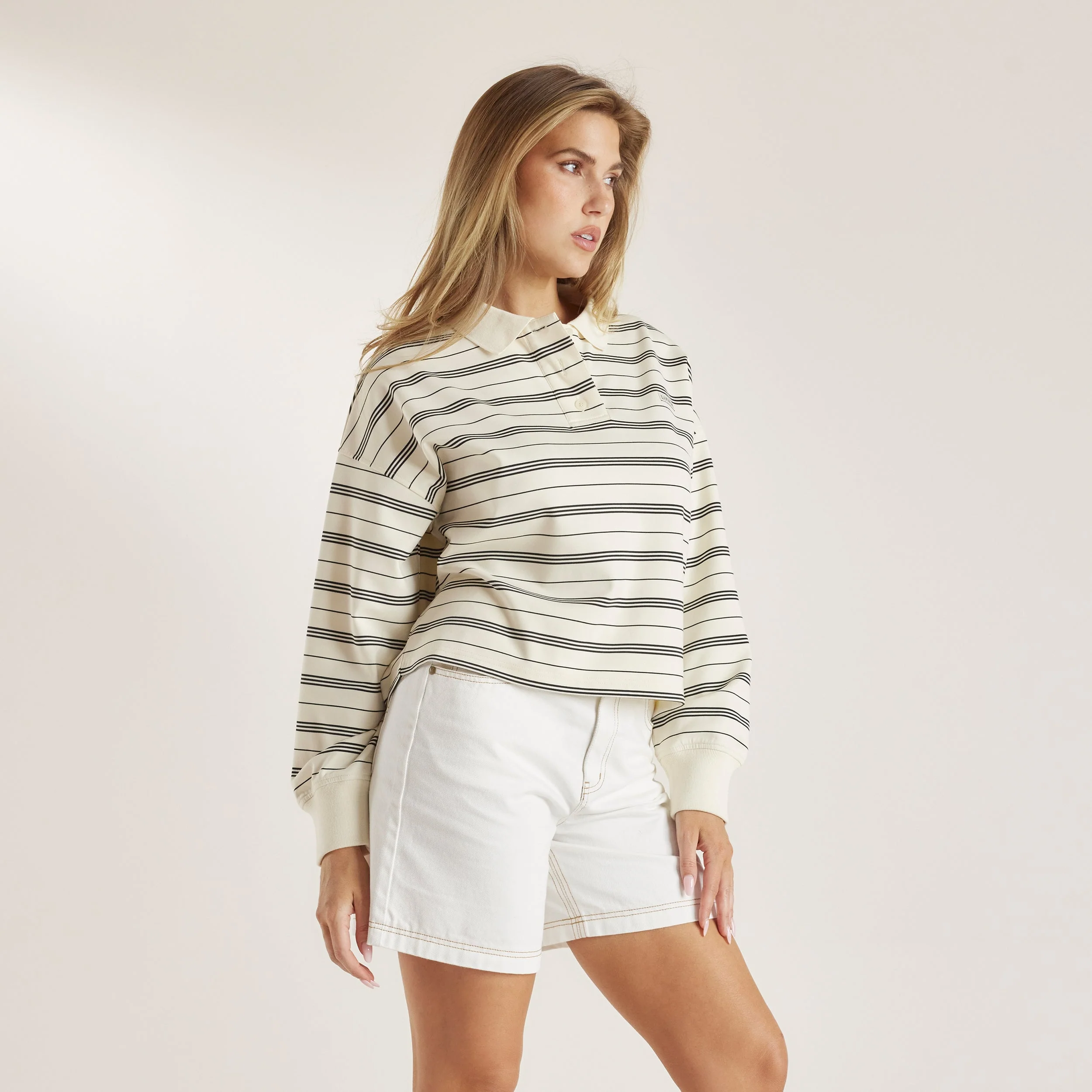 Striped Rugby Shirt - Cream
