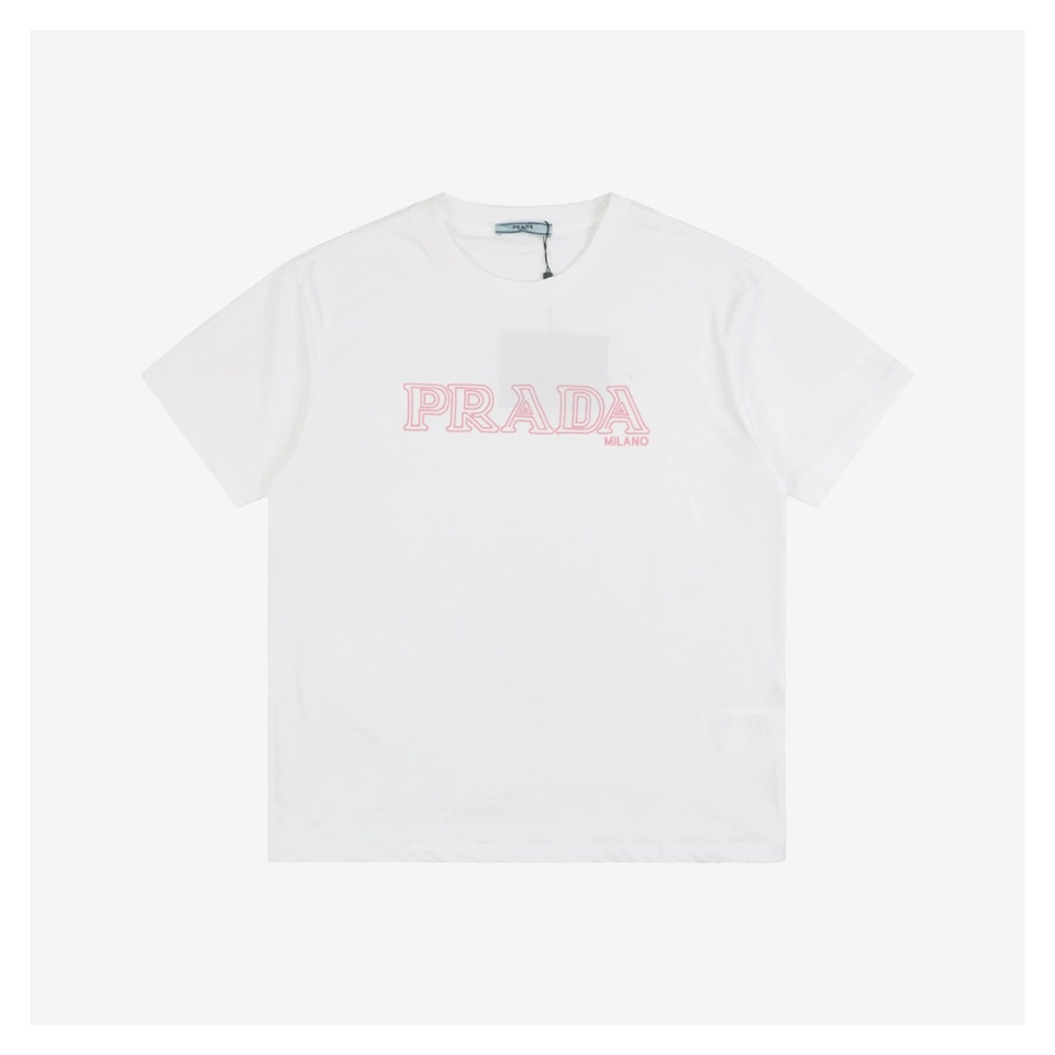 PD Pink Letter Embroidered T-Shirt (Black/White)
