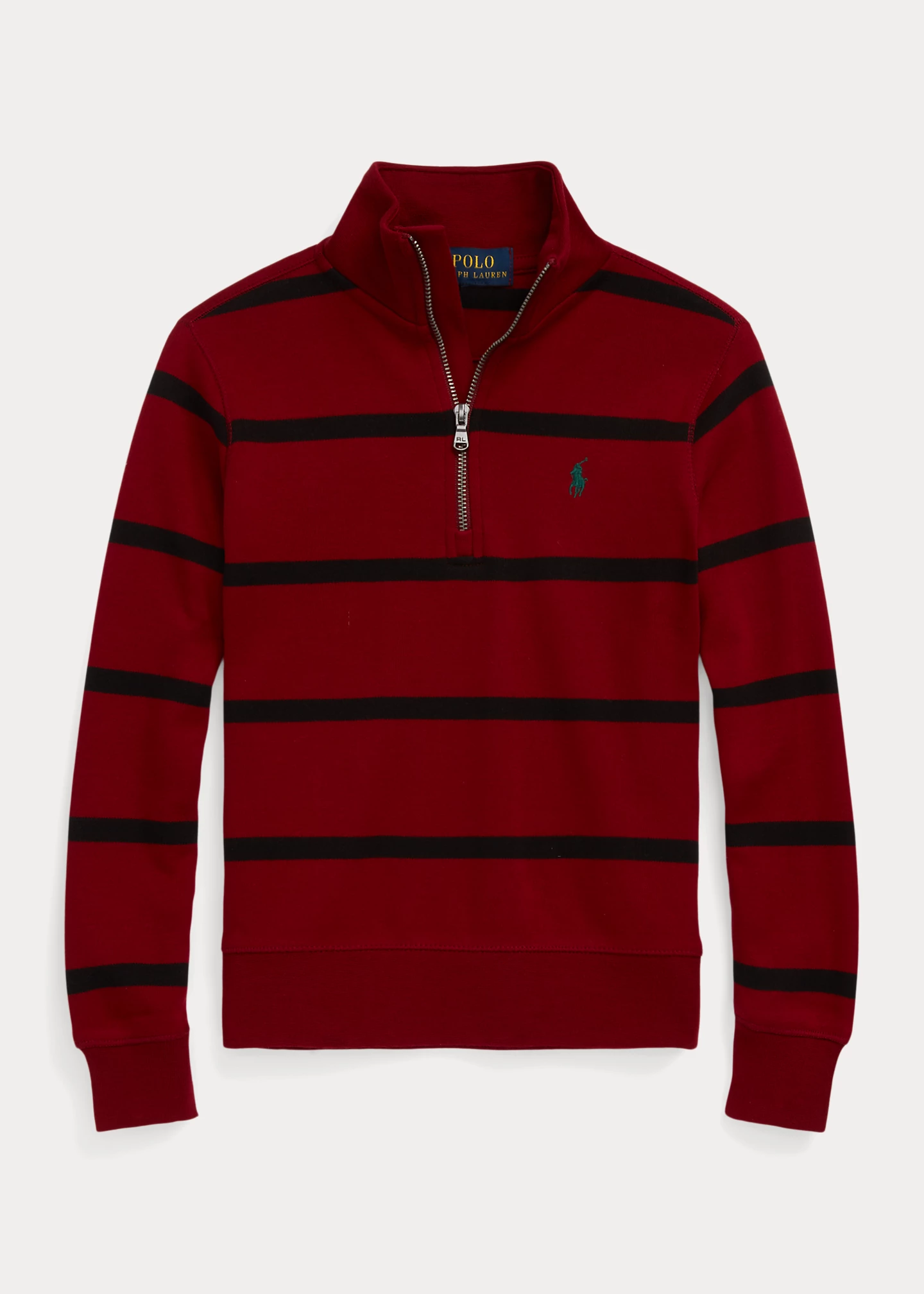 Striped Cotton Interlock Pullover