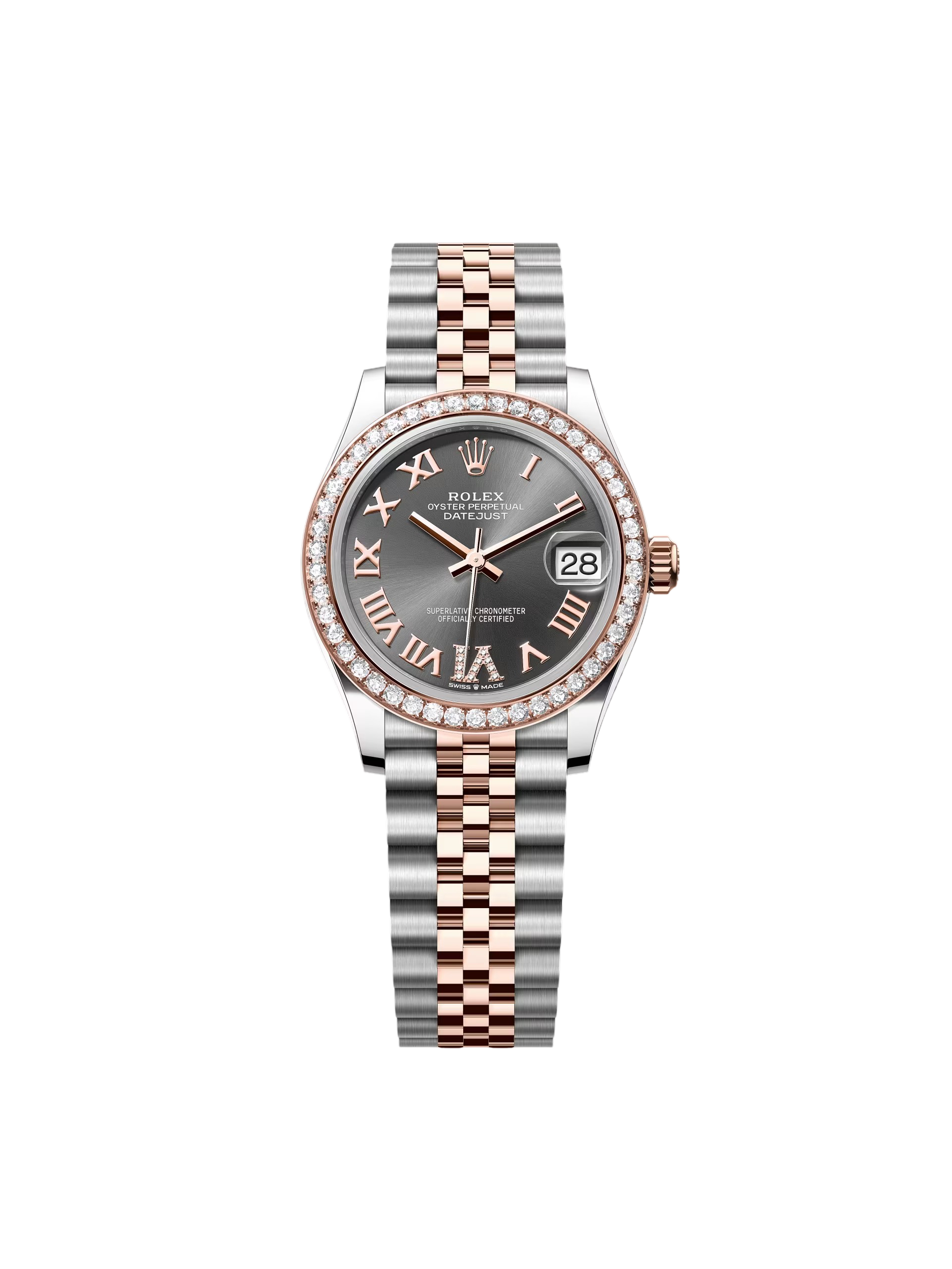 [2026 Mirror Grade]RLX Datejust m278381-0029/0030 Slate Roman Diamond Dial Diamond-Set Bezel 31mm