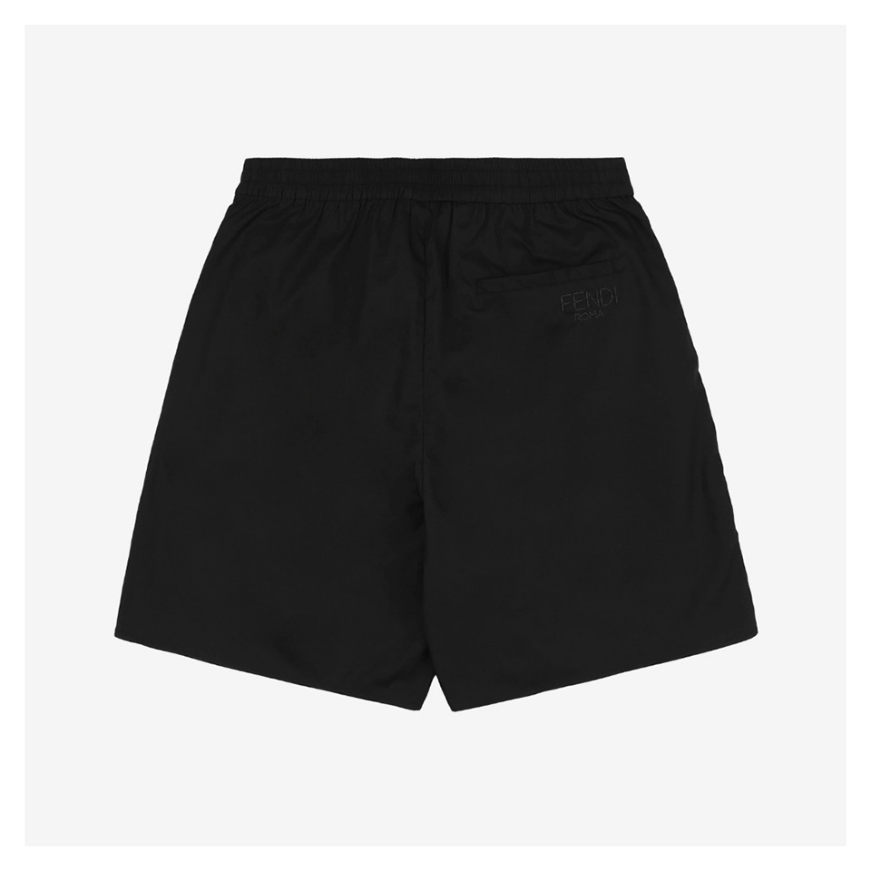 F Solid Color Bermuda Shorts (Green/Black)