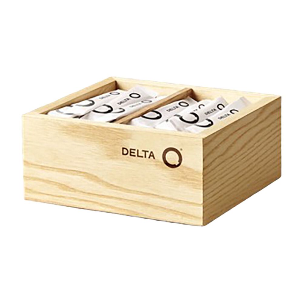 DELTA Q Pojemnik na cukier w saszetkach Delta Q Qombo, drewniany