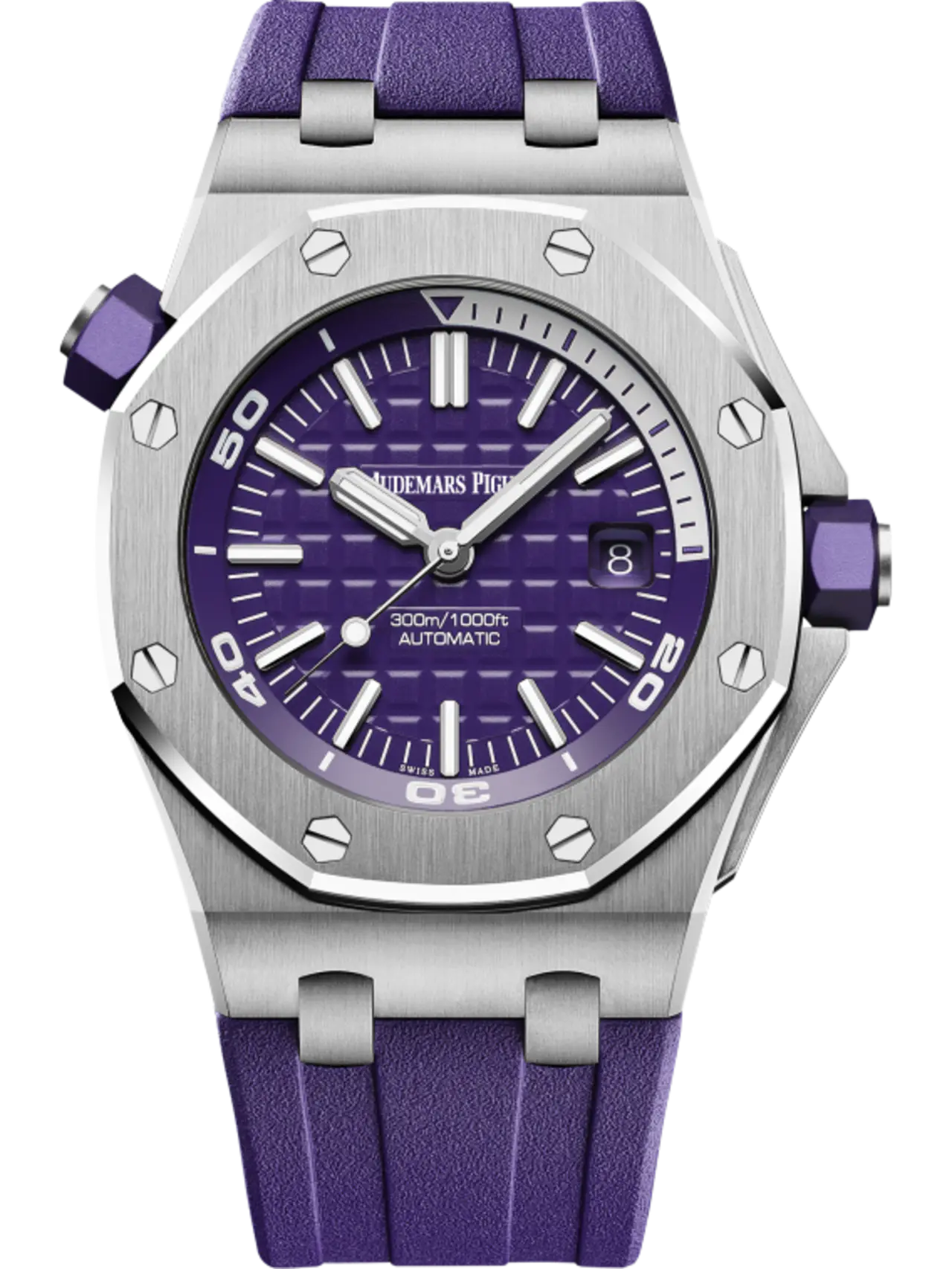 [2026 Mirror Grade]Audemars Piguet Offshore Diver Purple Dial 42mm 15710ST.OO.A077CA.0