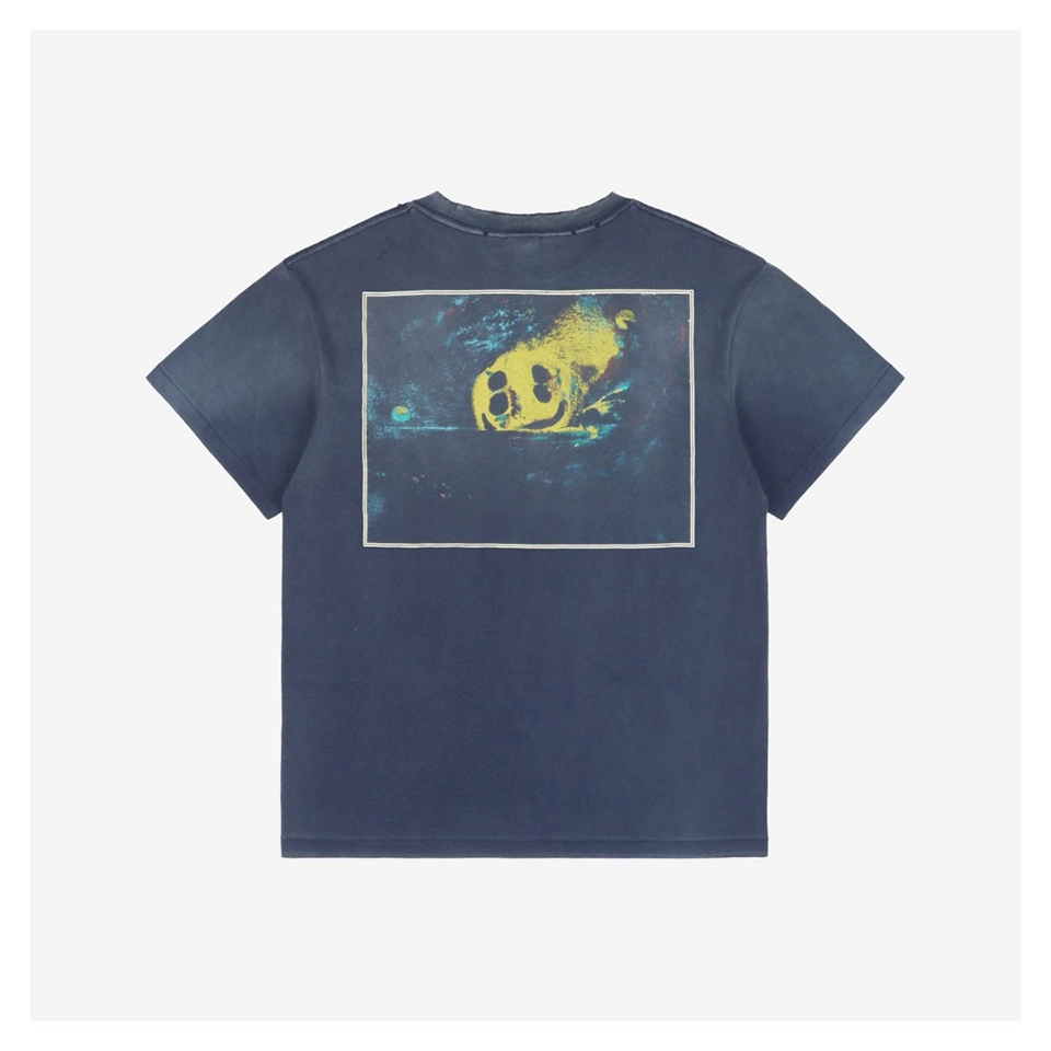 Saint Michael Star Smiley Distressed & Destroyed Graphic T-Shirt