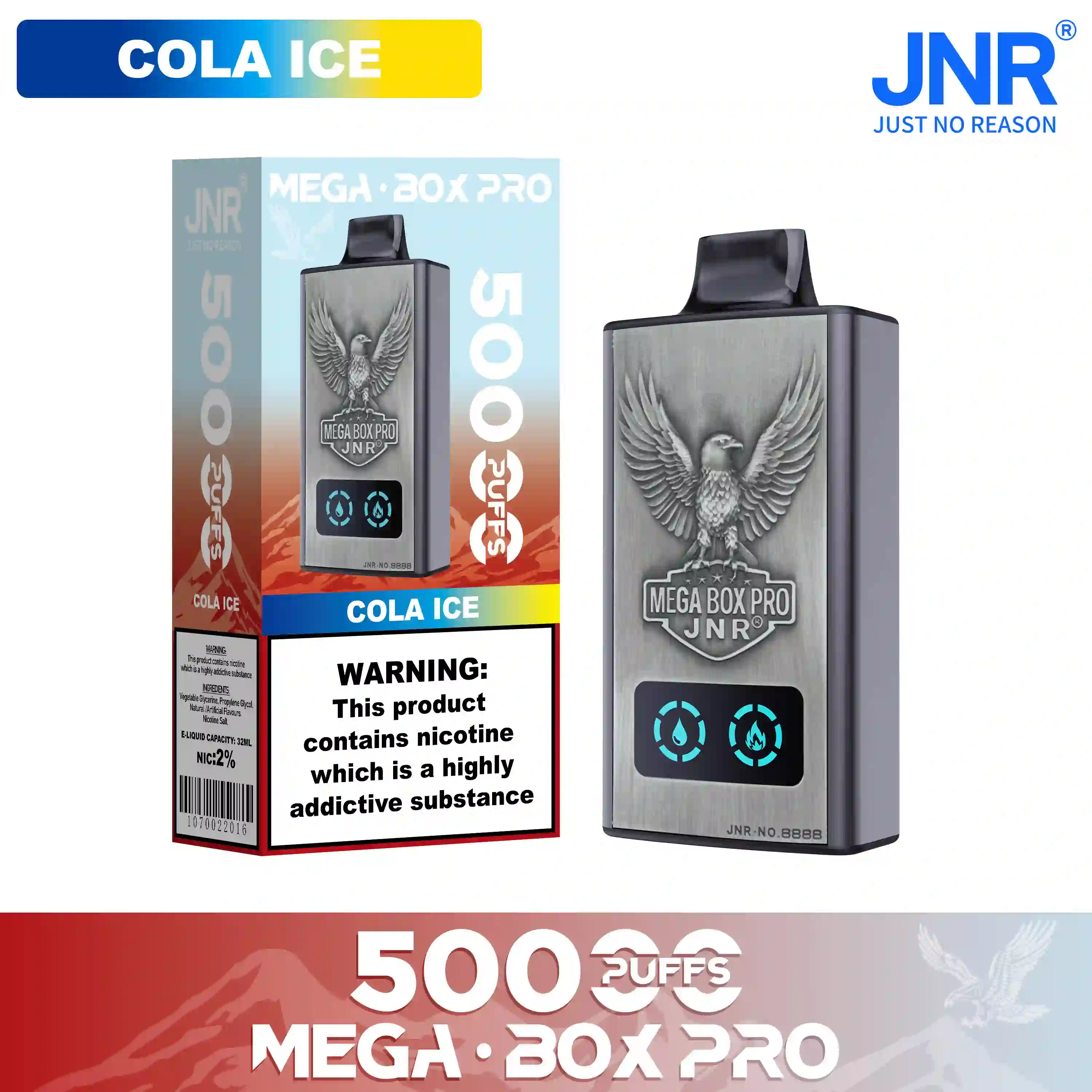 JNR Vape Mega Box Pro 50000 Puffs Disposable Vape