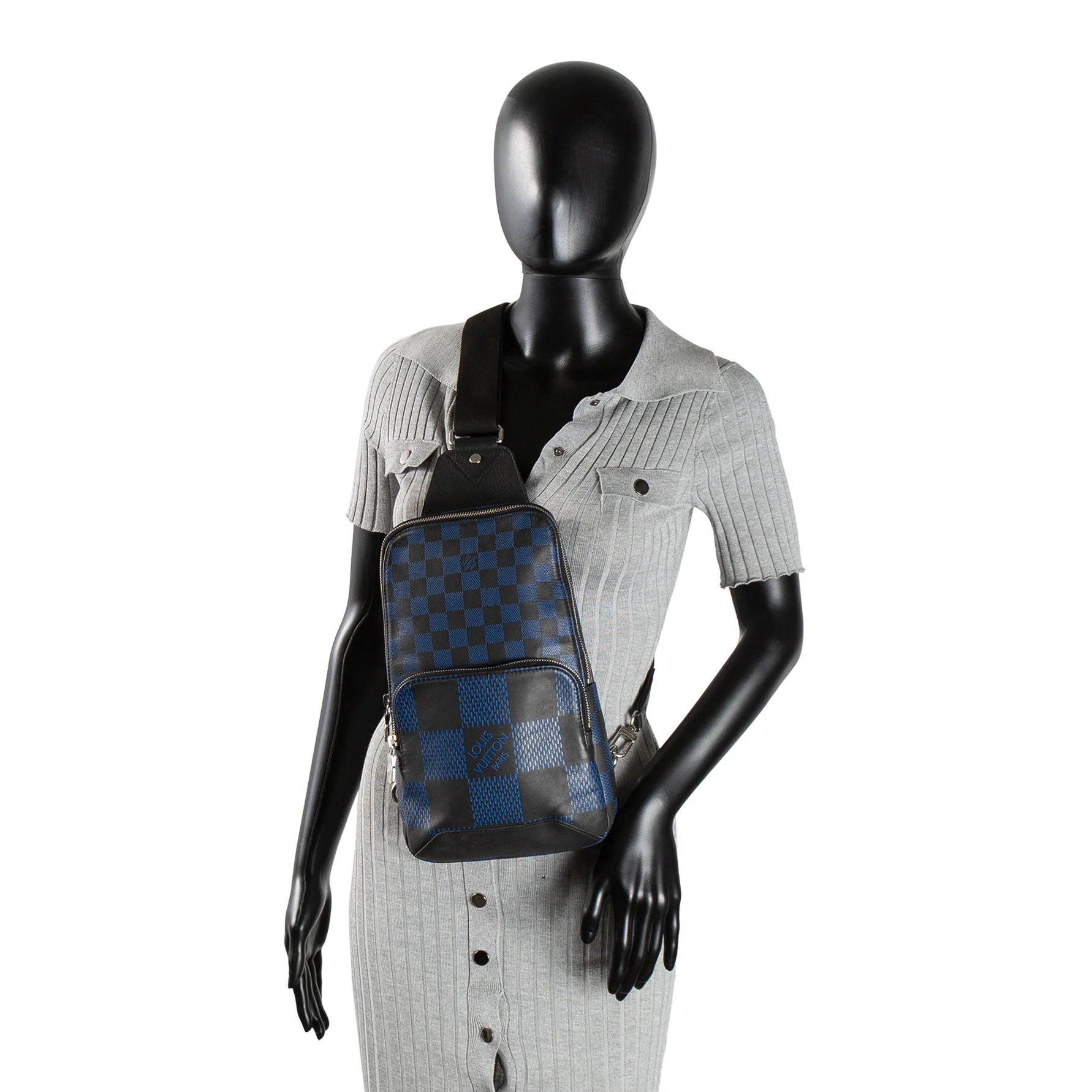 LOUIS VUITTON Avenue Sling Bag Damier Infini 3D - Blue/Black