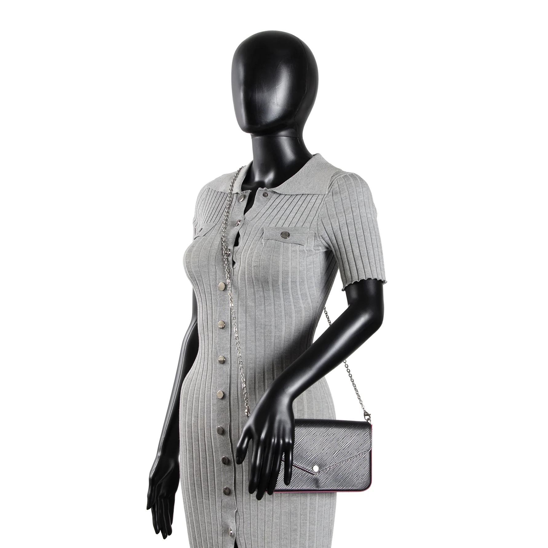 LOUIS VUITTON Epi Felicie Pochette - Black