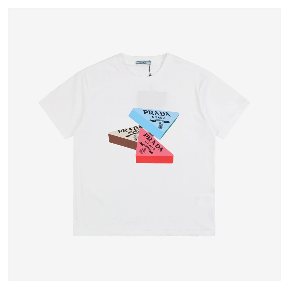 PD 3D Triangle Logo Print T-Shirt (Black/White)