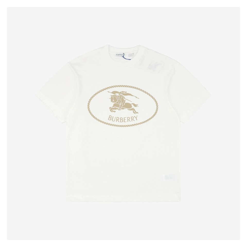 BBry Rope Equestrian Knight Thick Print T-Shirt (Black/White)