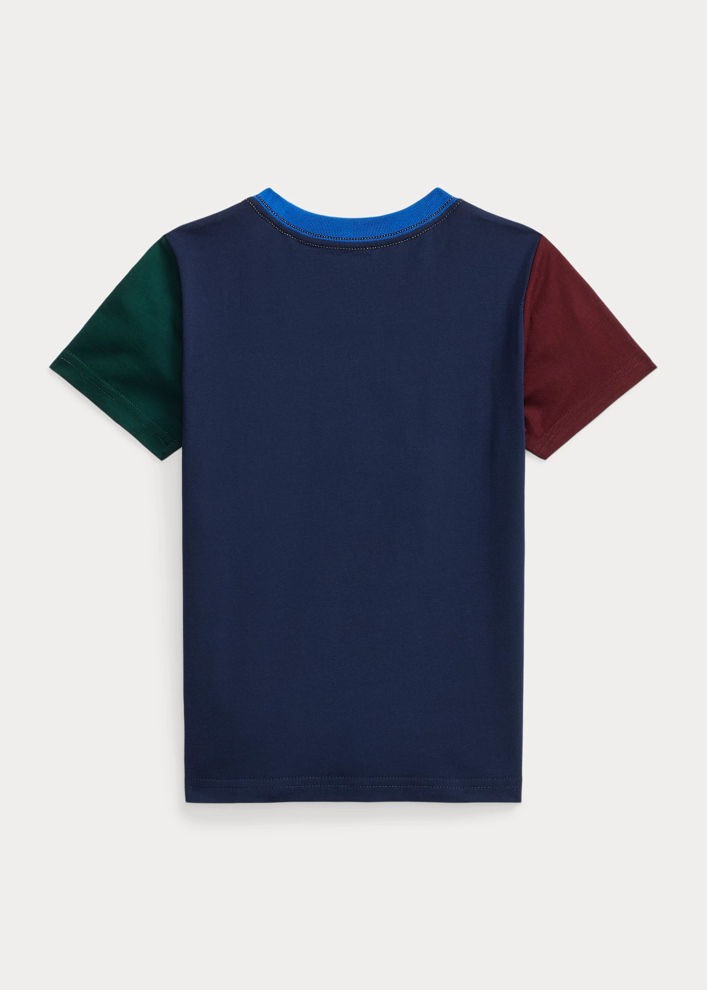 Color-Blocked Cotton Pocket Tee