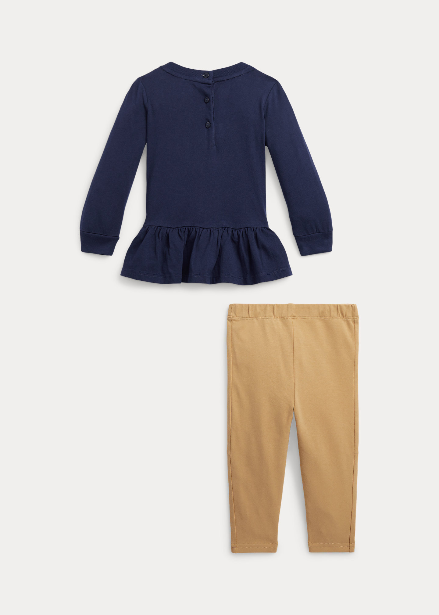 Dog Jersey Peplum Top & Legging Set