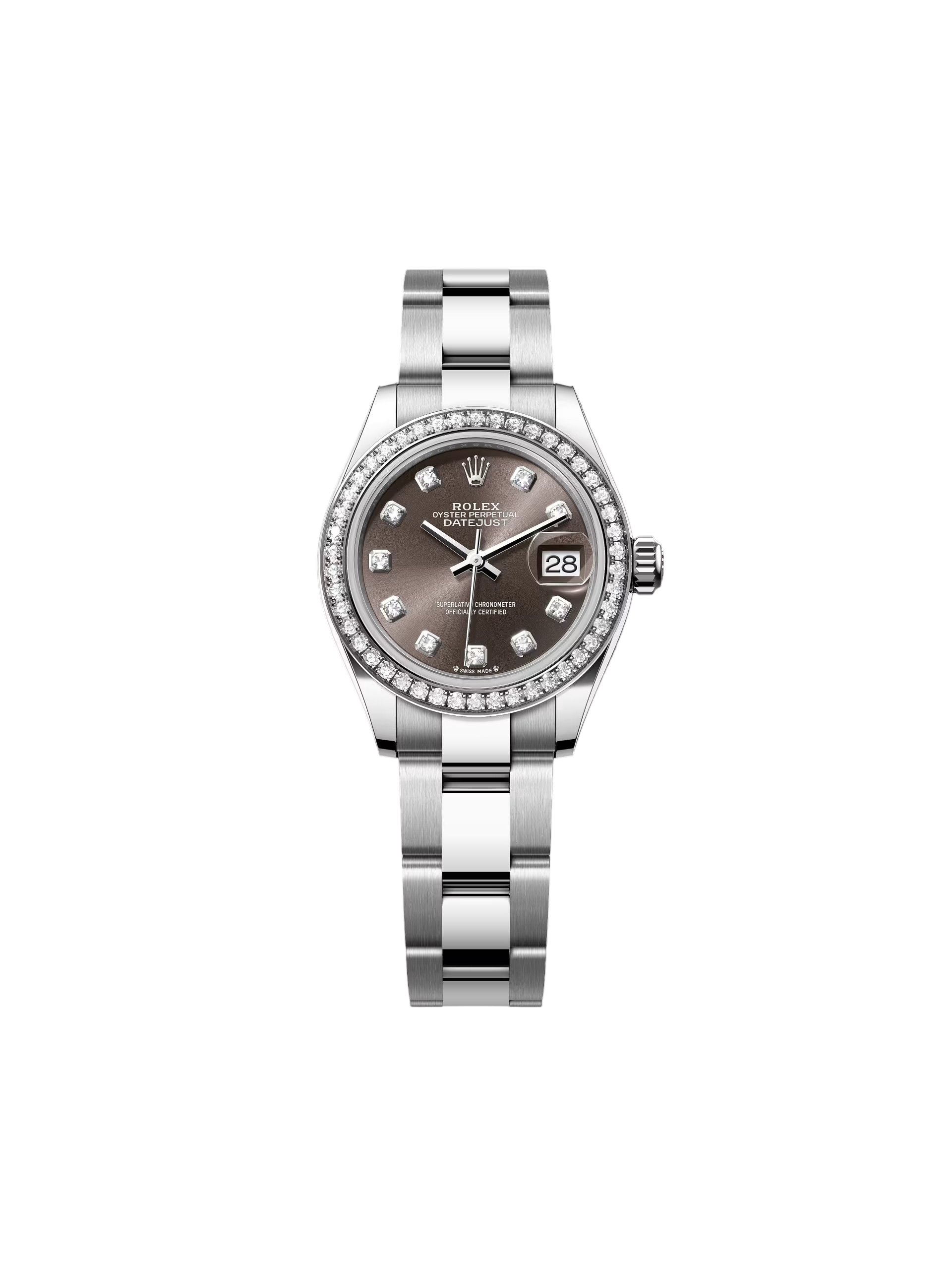 [2026 Mirror Grade]RLX Lady-Datejust 28mm 279384RBR Dark Gray set with Diamonds