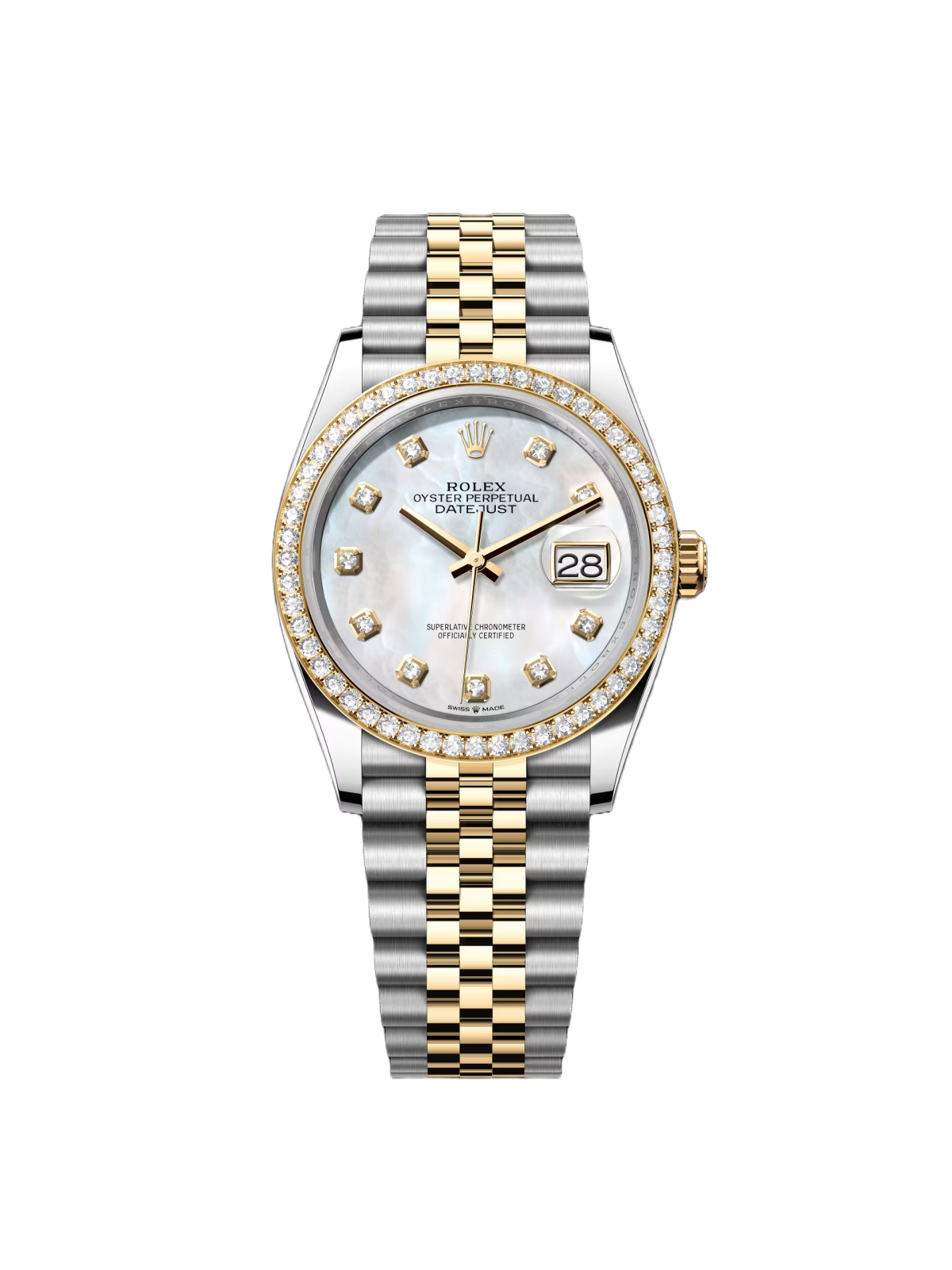 [2026 Mirror Grade]RLX  Datejust 36mm 126283 White Mother-of-Pearl Dial Jubilee Bracelet Watch