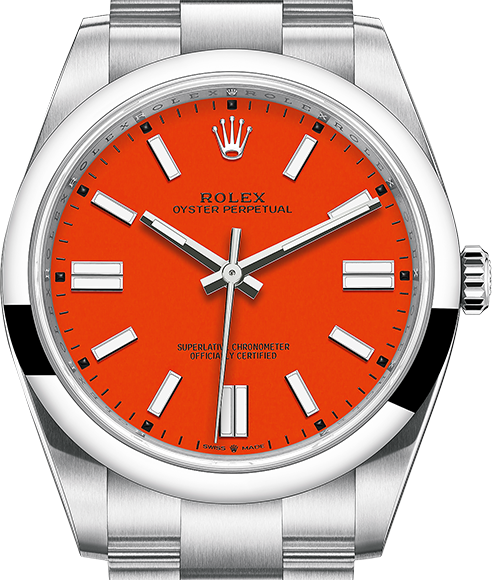 [2026 Mirror Grade]R124300 Oyster-Perpetual Coral Red - New