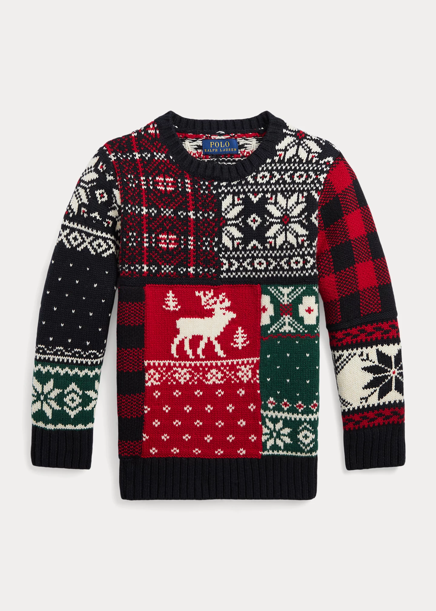 Patchwork Crewneck Sweater