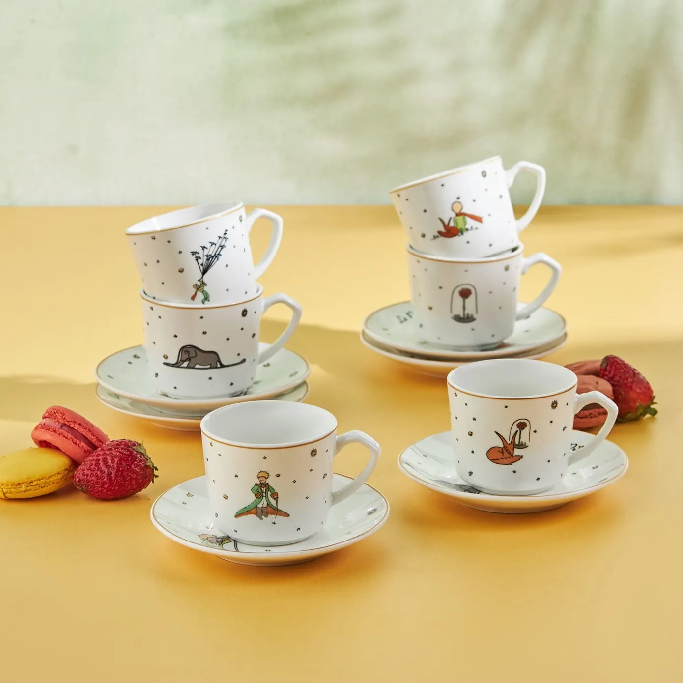 Coffret de tasses à café Karaca Le Petit Prince pour 6 personnes, 80 ml