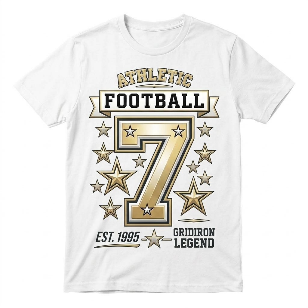 Unisex Loose Fit T-Shirt 100% Cotton Soft Comfortable Summer Casual Printed Top Soccer