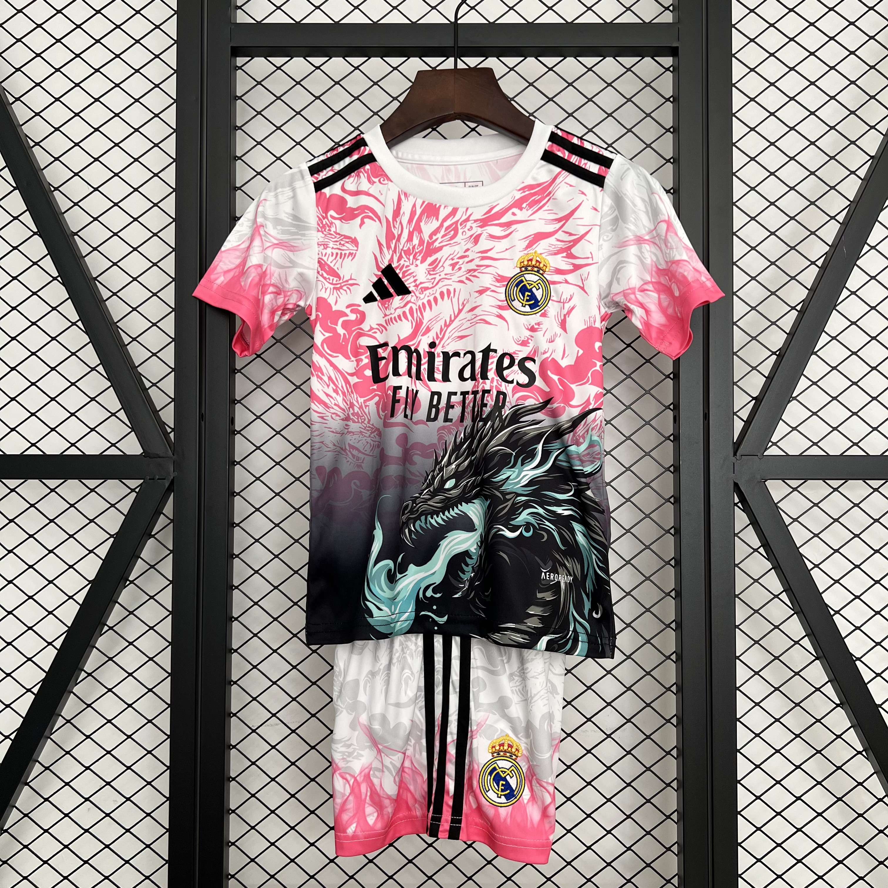 Real Madrid Soccer Jersey Dragon Special Edition Kids Kit Jersey+Shorts 2025/26