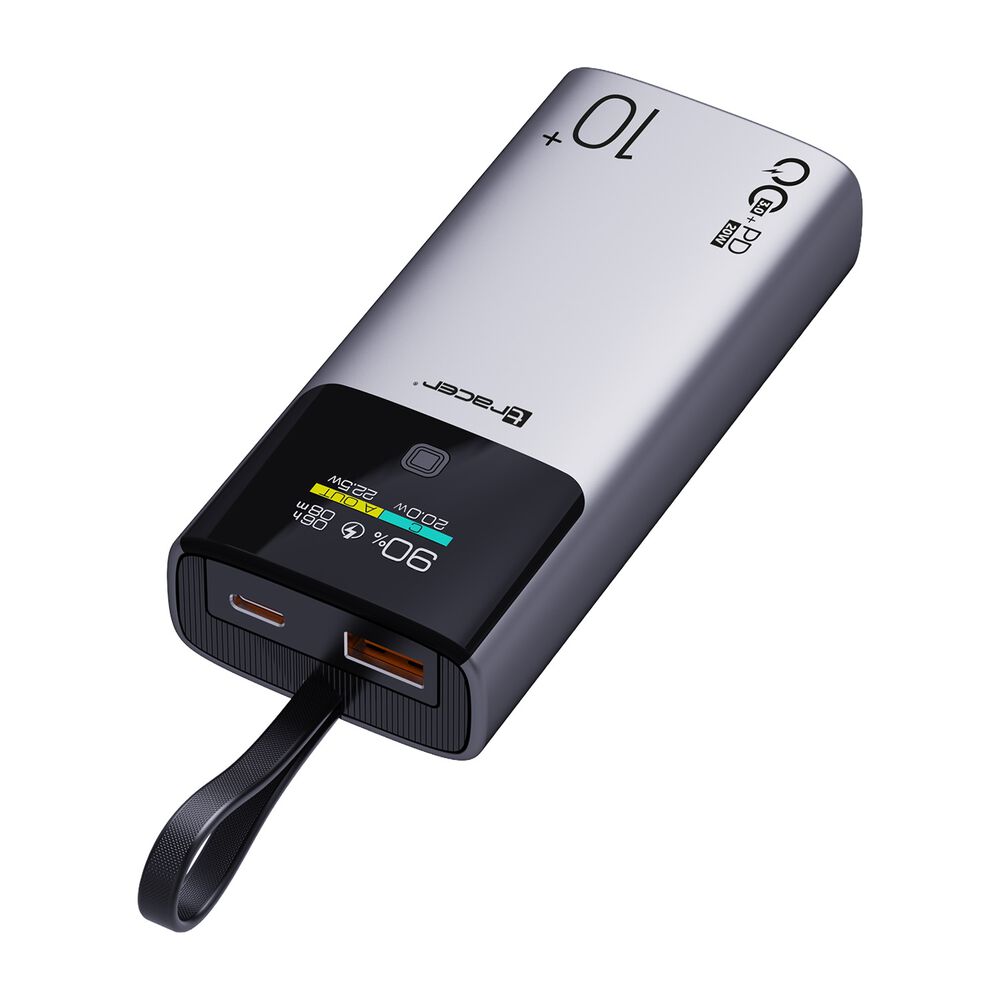 TRACER Powerbank Tracer Comet, 10000 mAh, 20 W, czarno-stalowy
