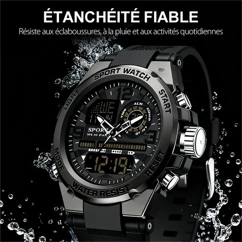 Men's Waterproof Sports Watch with Luminous Display