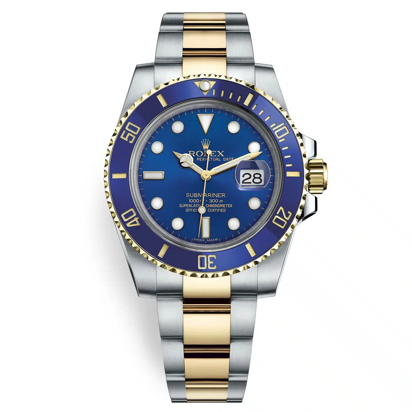 [2026 Mirror Grade]Rolex Submariner Two-Tone Yellow Gold & Steel Rolesor - Blue Dial Ceramic Bezel (Ref# 116613LB)