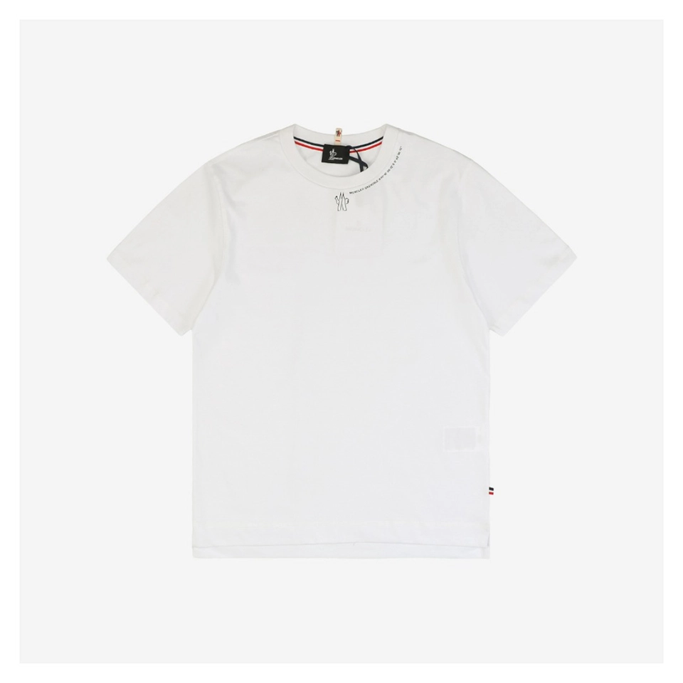 Mxxcler Rooster & M Letter Neckline Print T-Shirt (Black/White)