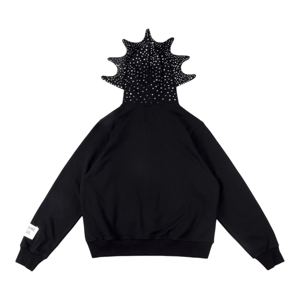 Glo Gang Rhinestone Split B Letter Black/White Hoodie