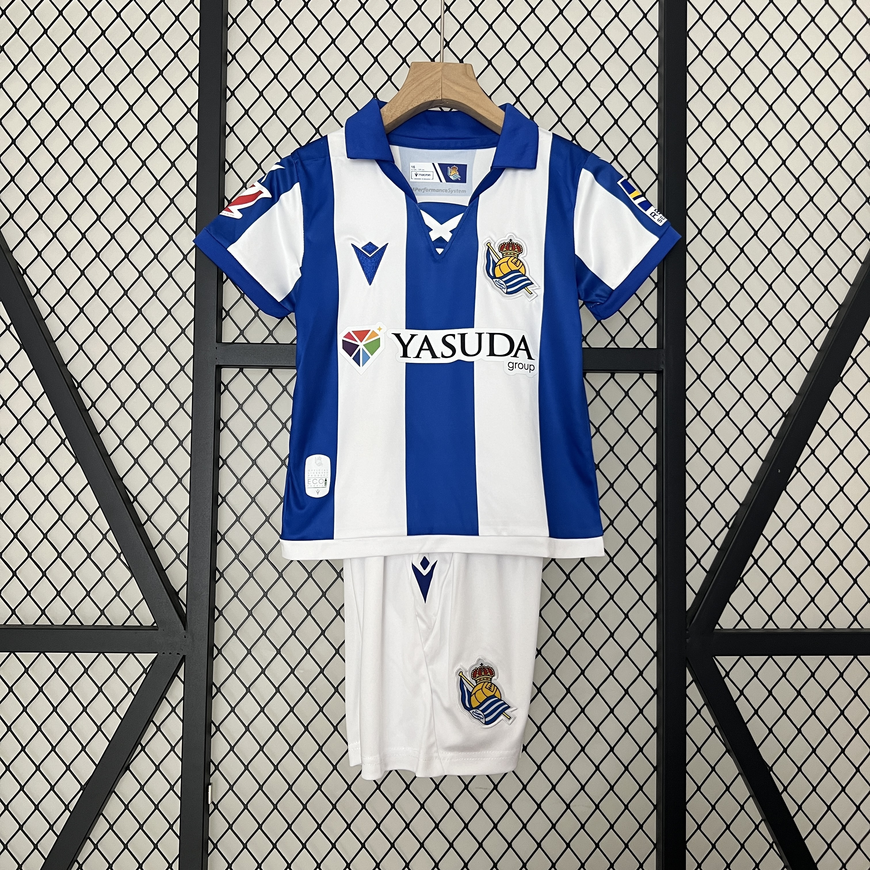 Real Sociedad Soccer Jersey Home Kids Kit Jersey+Shorts 2024/25